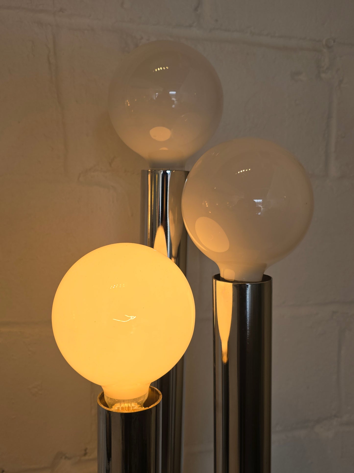 Tubular Chrome Table Lamp