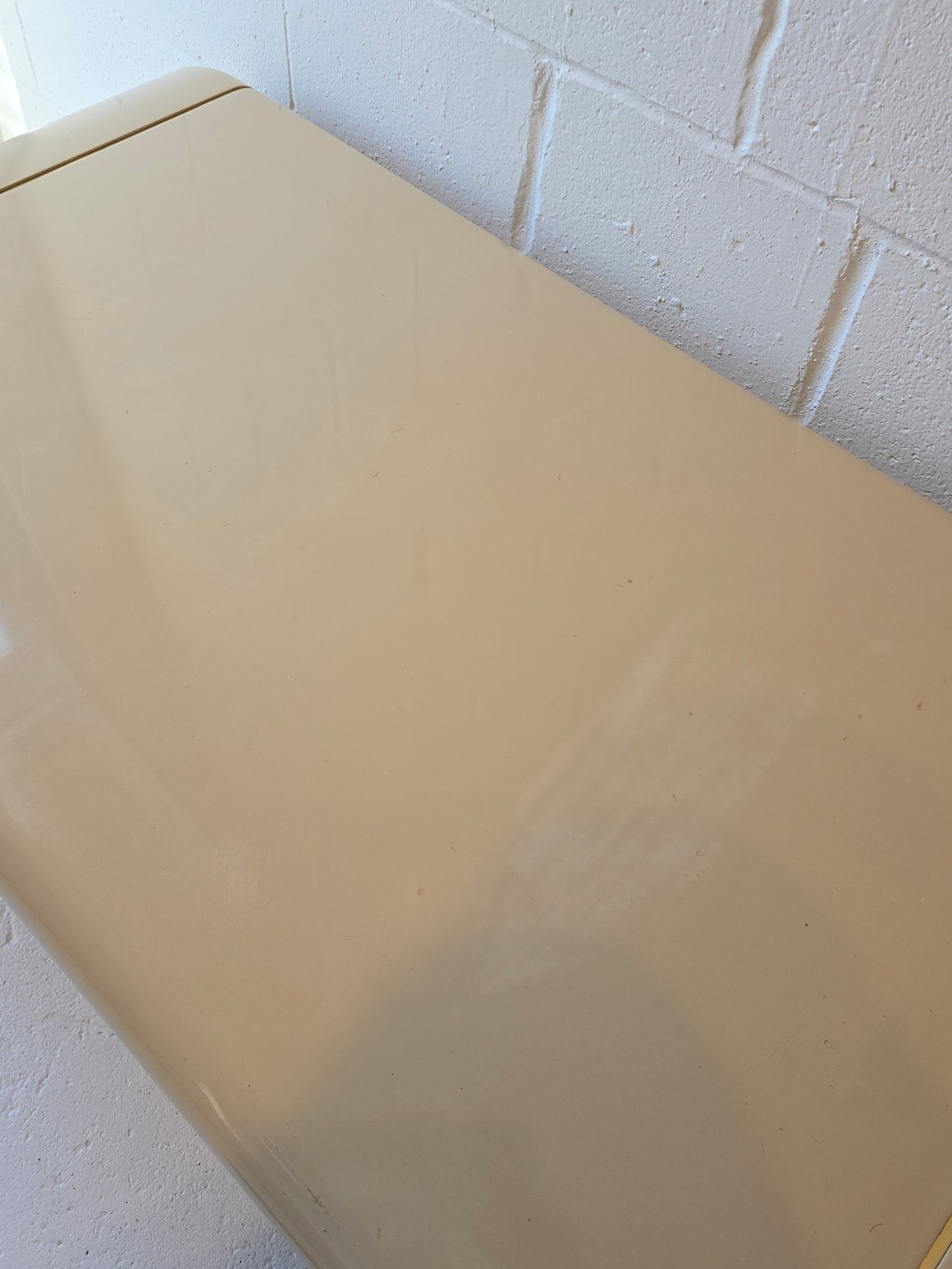 Cream Lacquered Waterfall Coffee Table