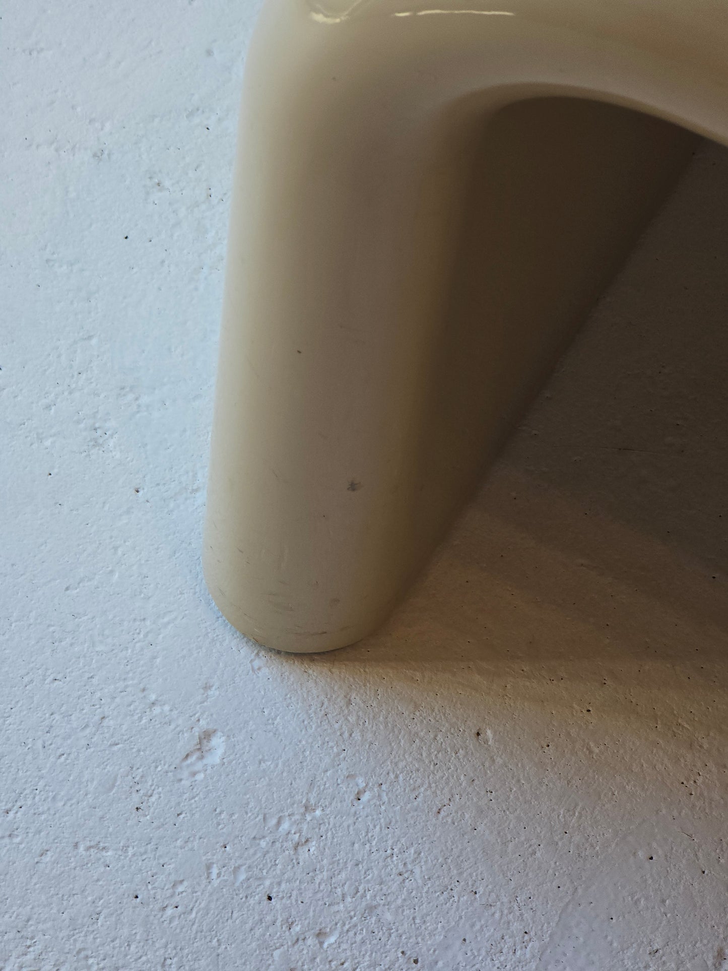 Cream Lacquered Waterfall Coffee Table