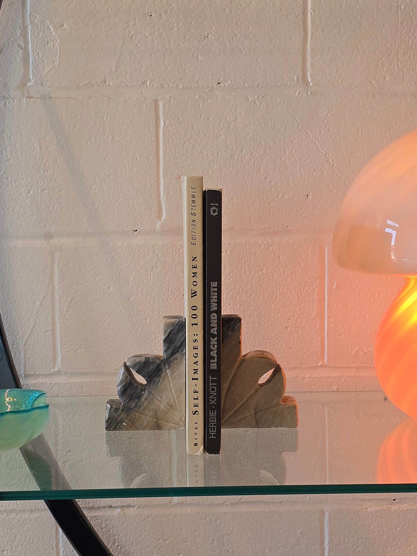 Lilly Marble Bookends