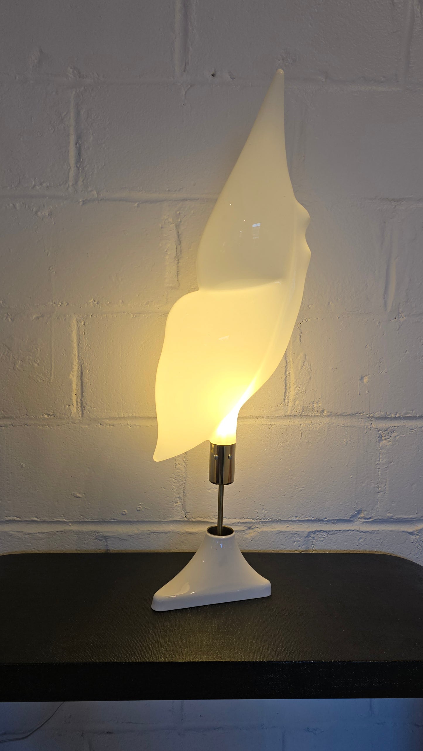 Acrylic Shell Shaped Lamp Attr to Rougier
