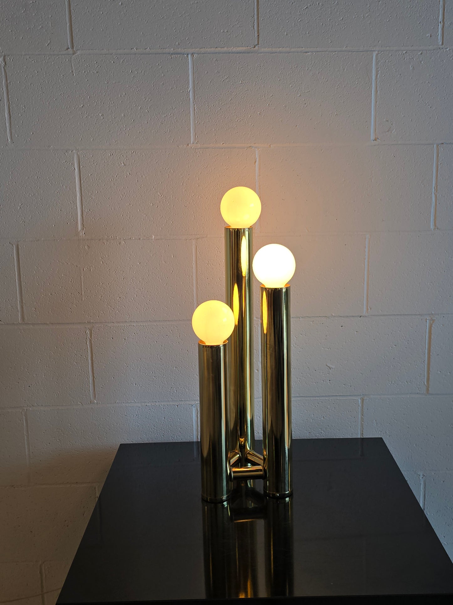 Three Tier Brass Table Lamp