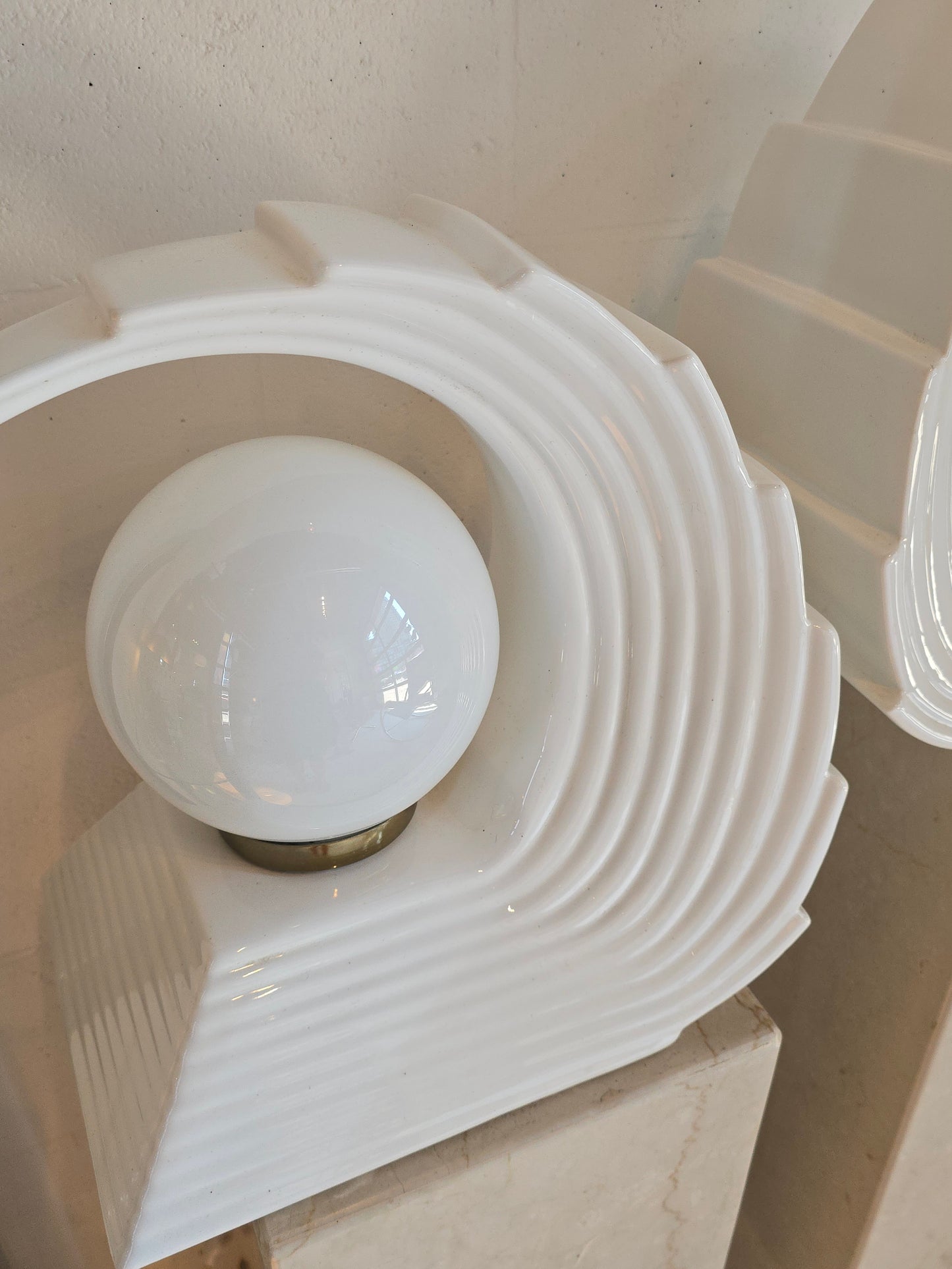 1980s Ceramic Wave Lamps