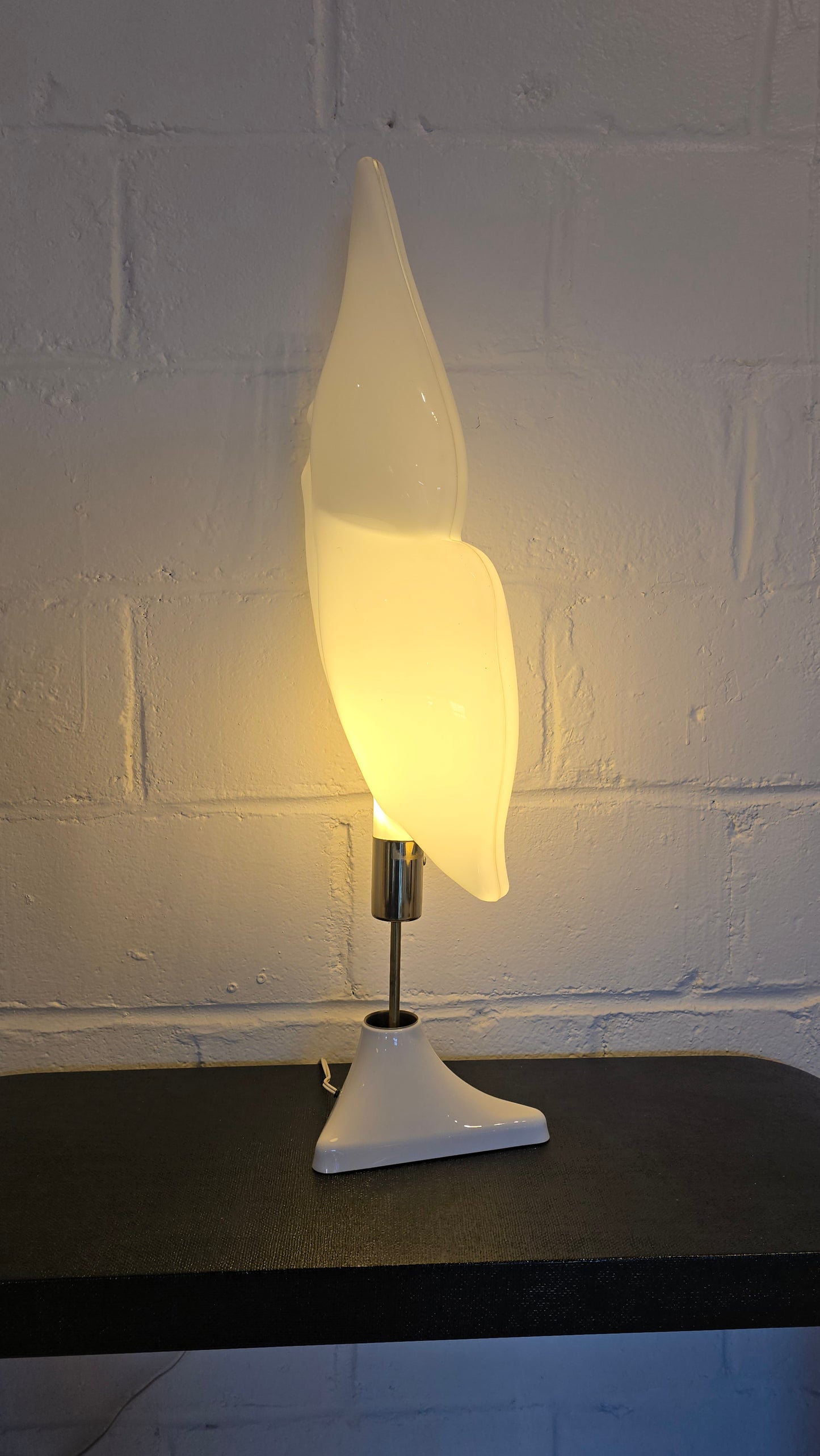 Acrylic Shell Shaped Lamp Attr to Rougier