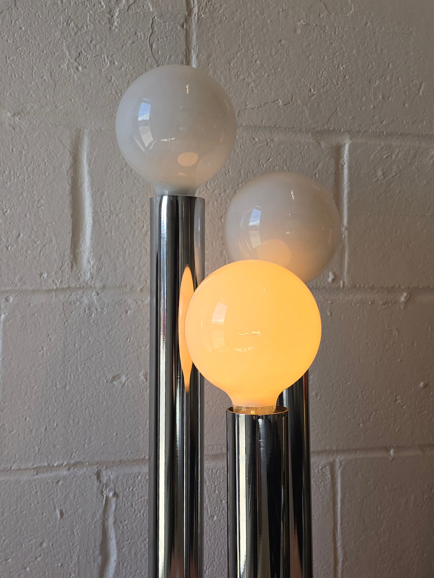 Chrome Tubular Table Lamp