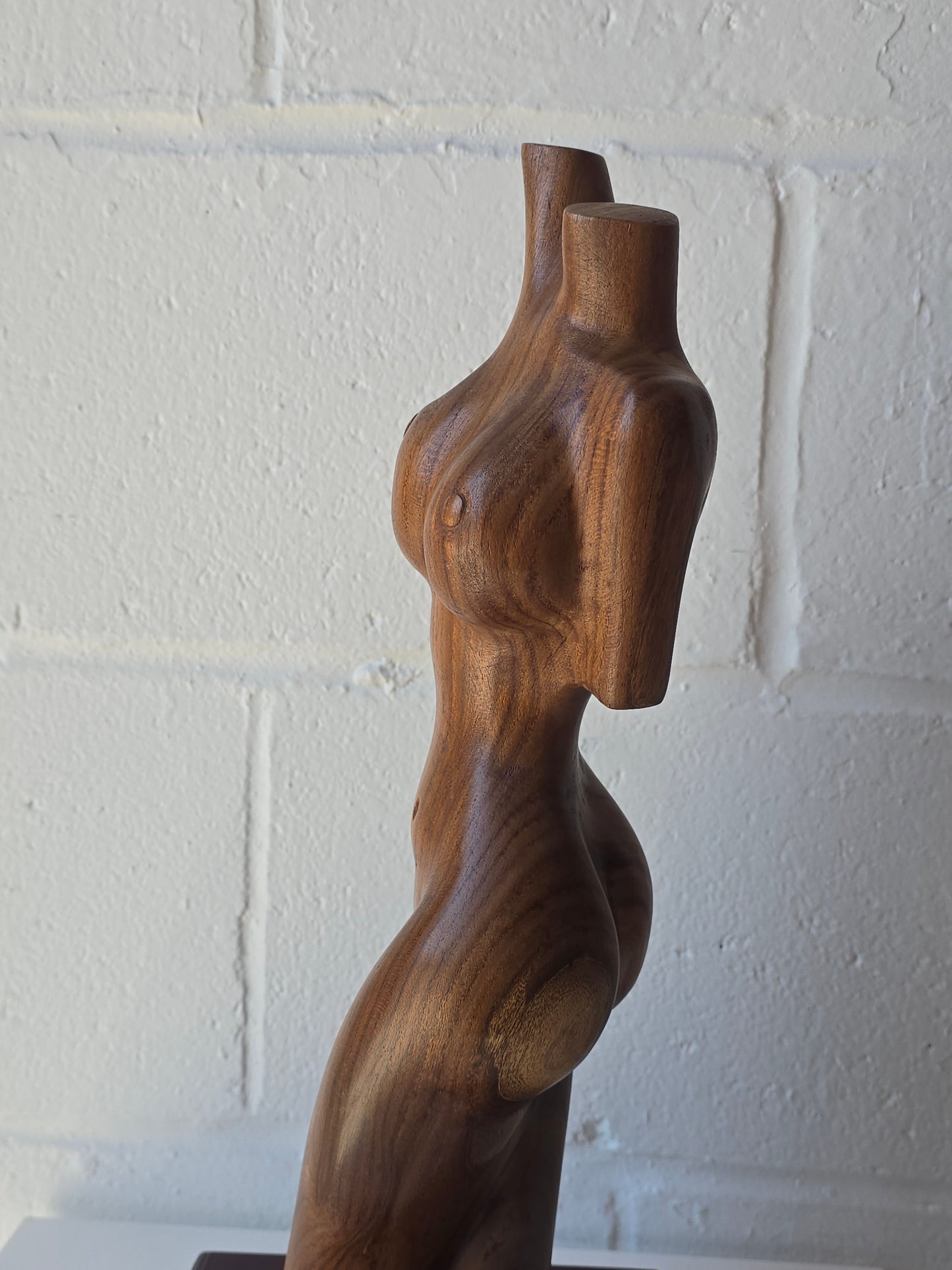 Wood Carved Female Figure Sculpture