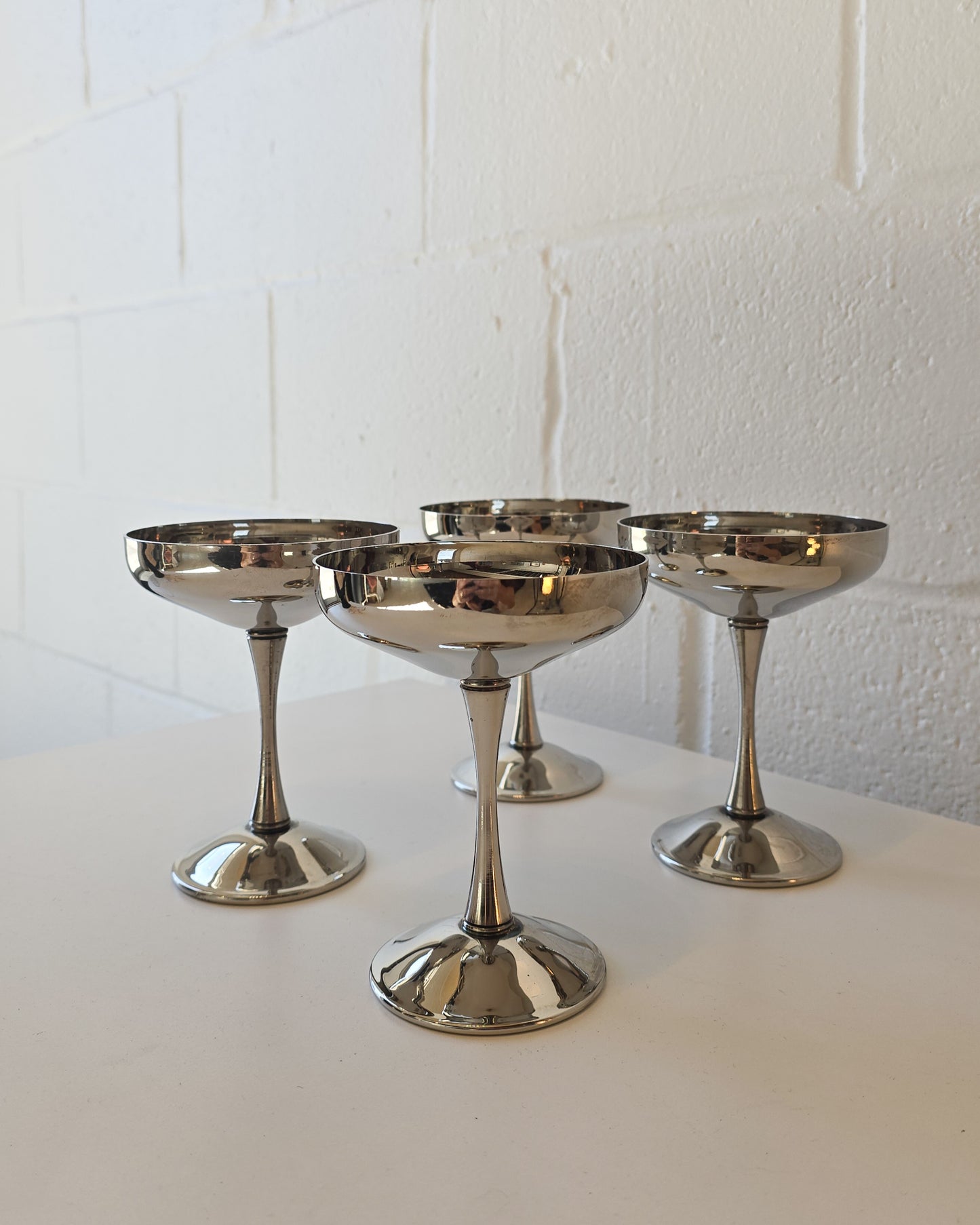 Silverplated Coupe Goblets