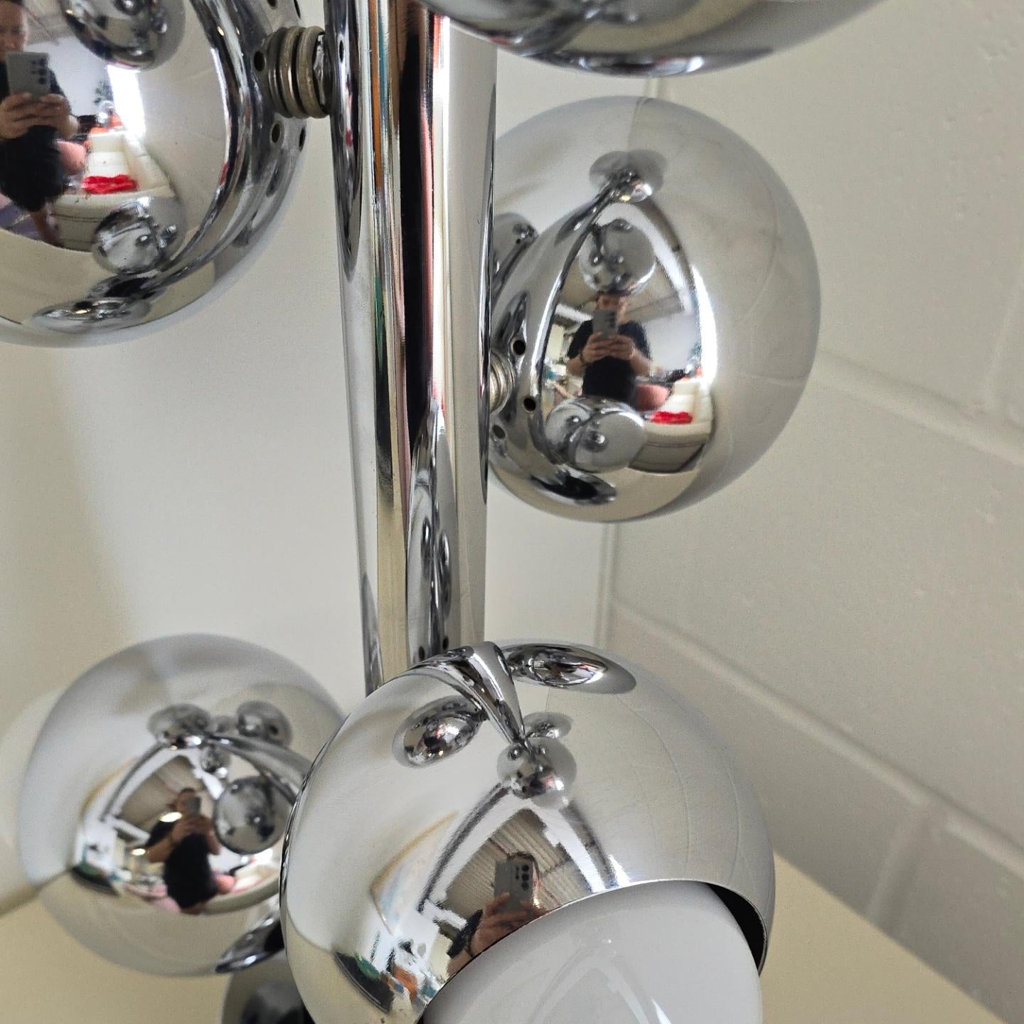 Chrome Six Light Table Lamp