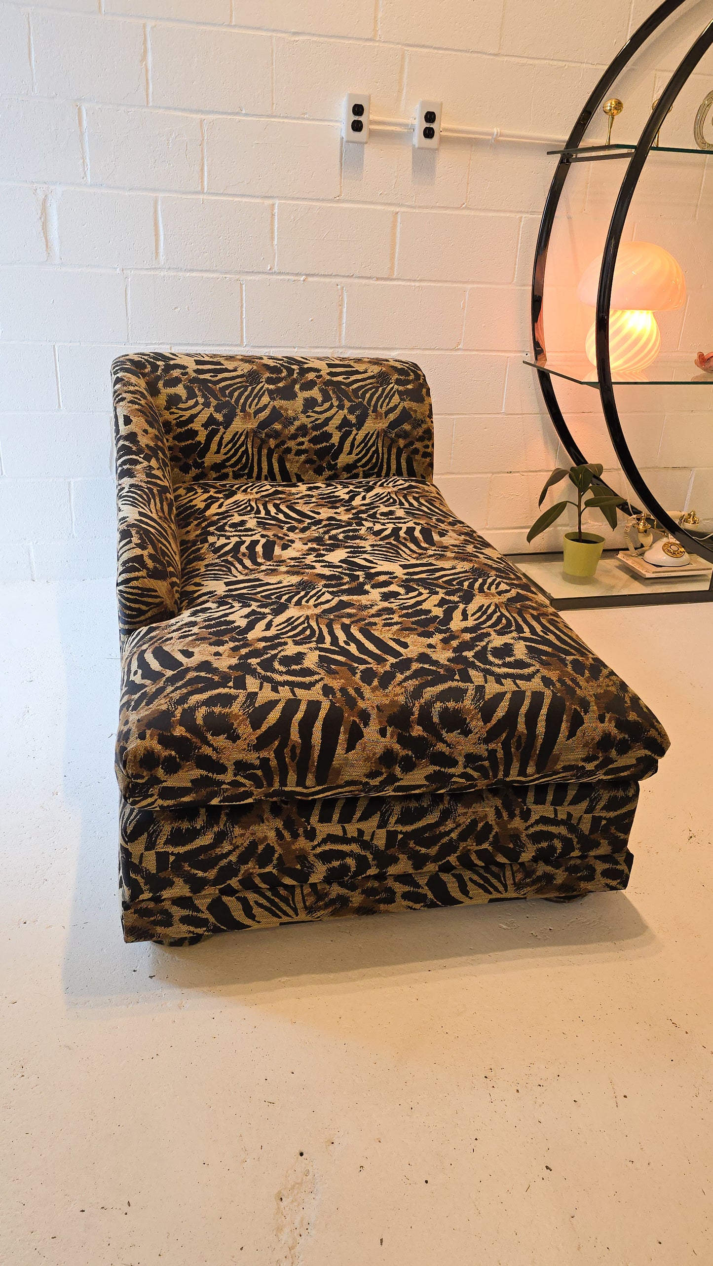 Cheetah Print Chaise