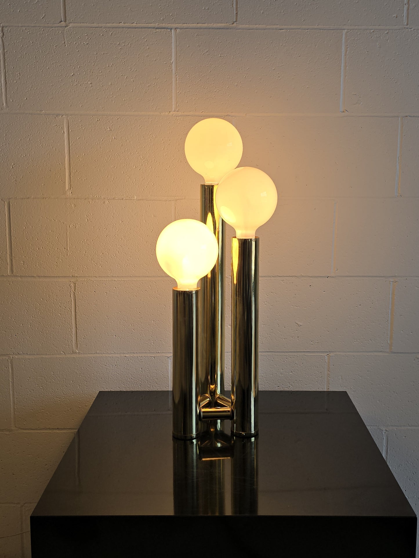 Three Tier Brass Table Lamp