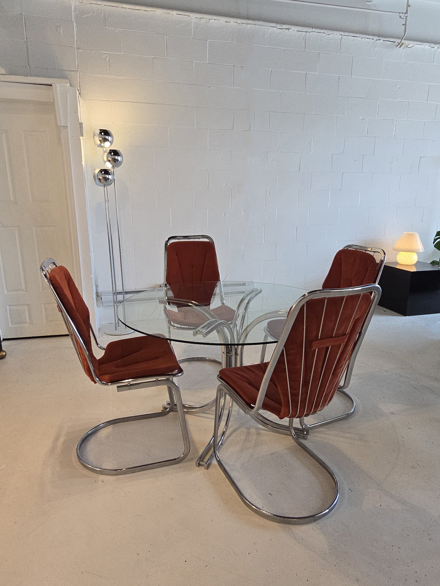 1970s Chrome Dining Set