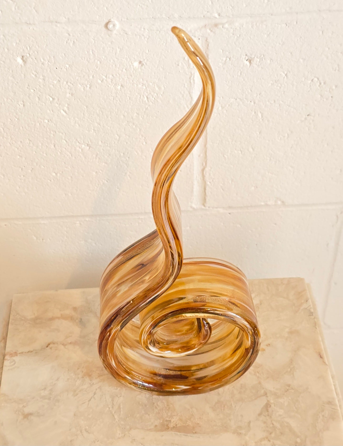 Art Glass Swirl Sculpture Decor