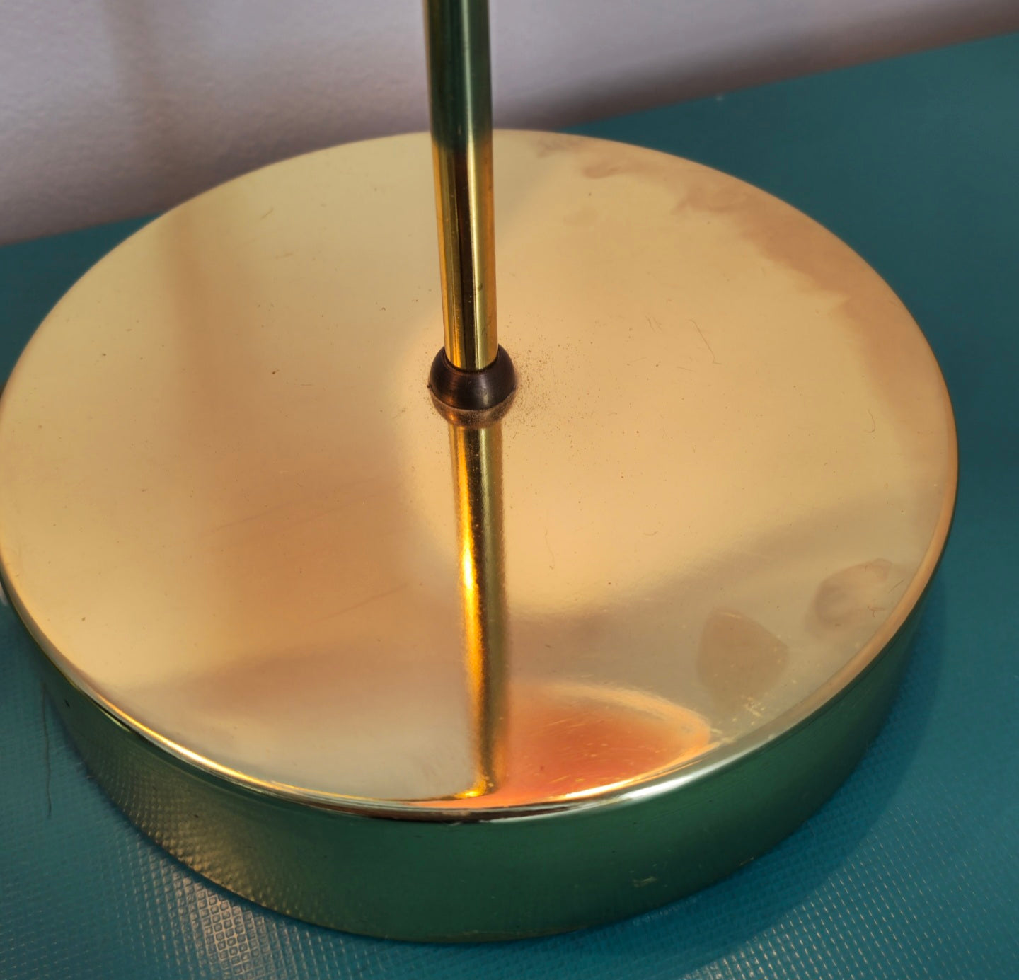 Floral Murano Art Glass and Brass Lamp