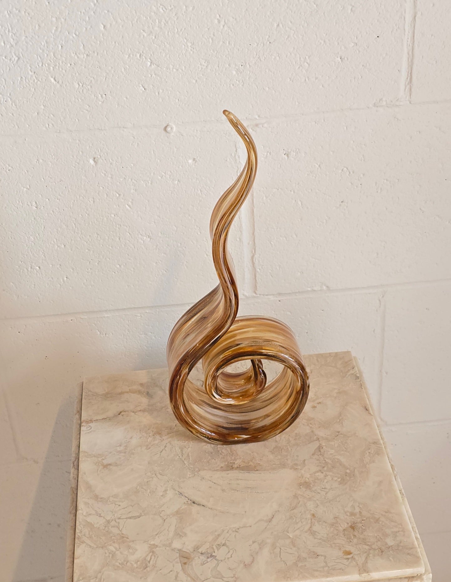 Art Glass Swirl Sculpture Decor