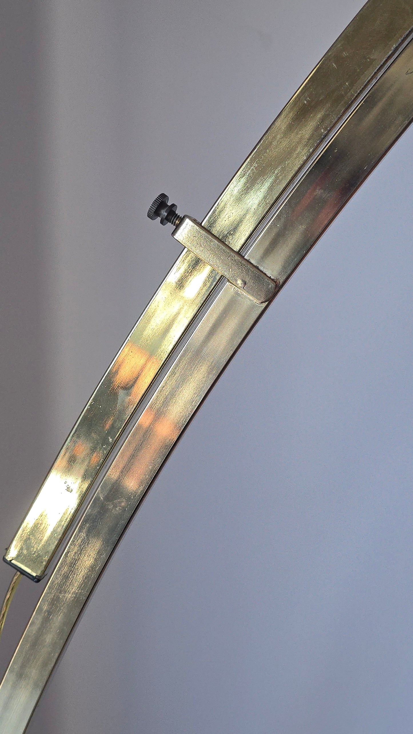 Brass Adjustable Arc Floor Lamp