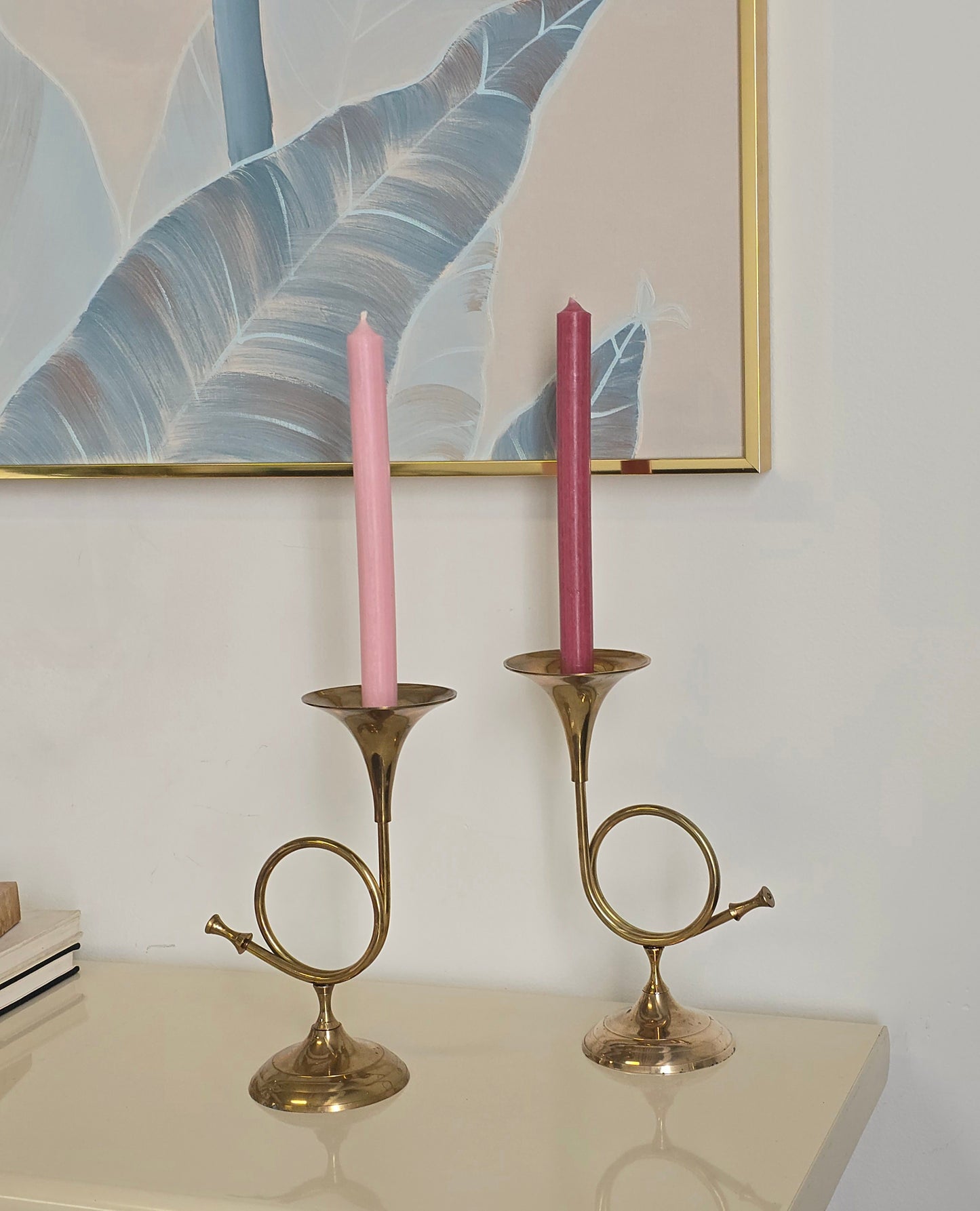 French Horn Candle Holders