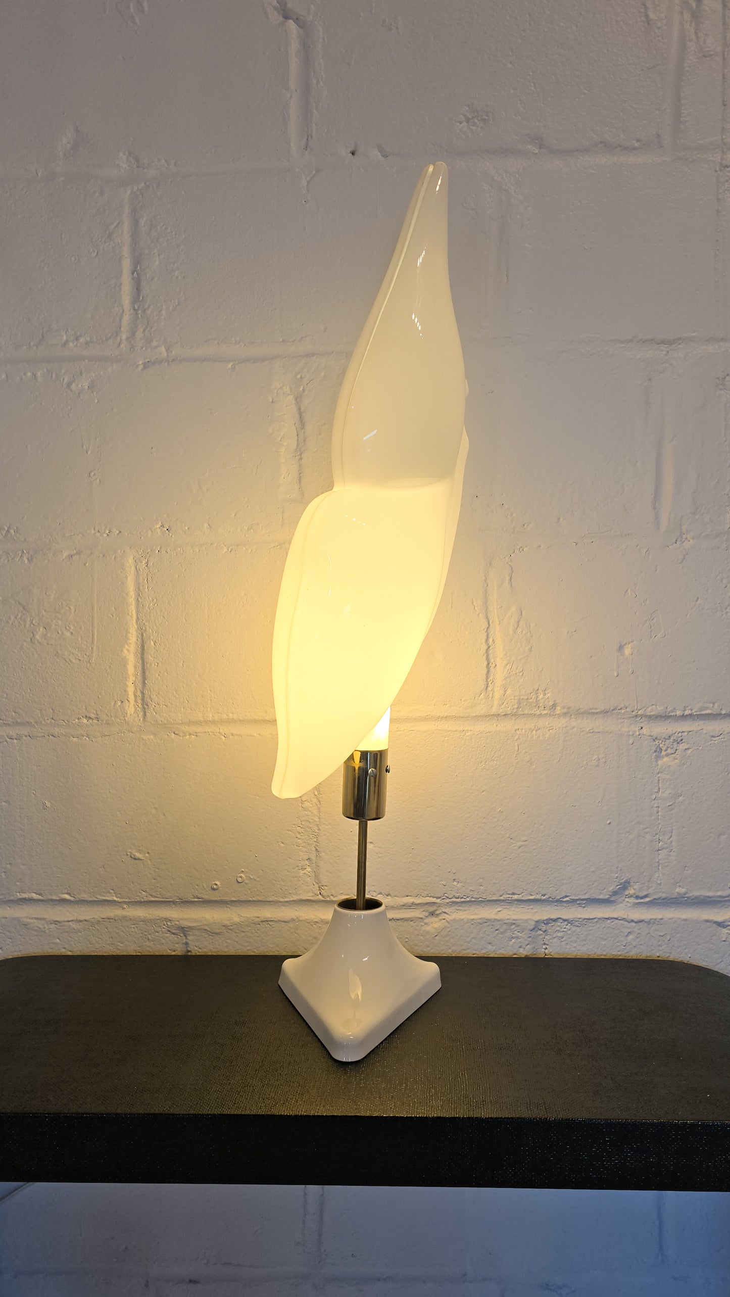 Acrylic Shell Shaped Lamp Attr to Rougier