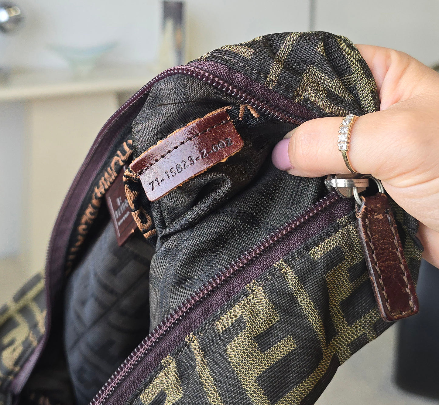 Fendi Zucca Roll Bag