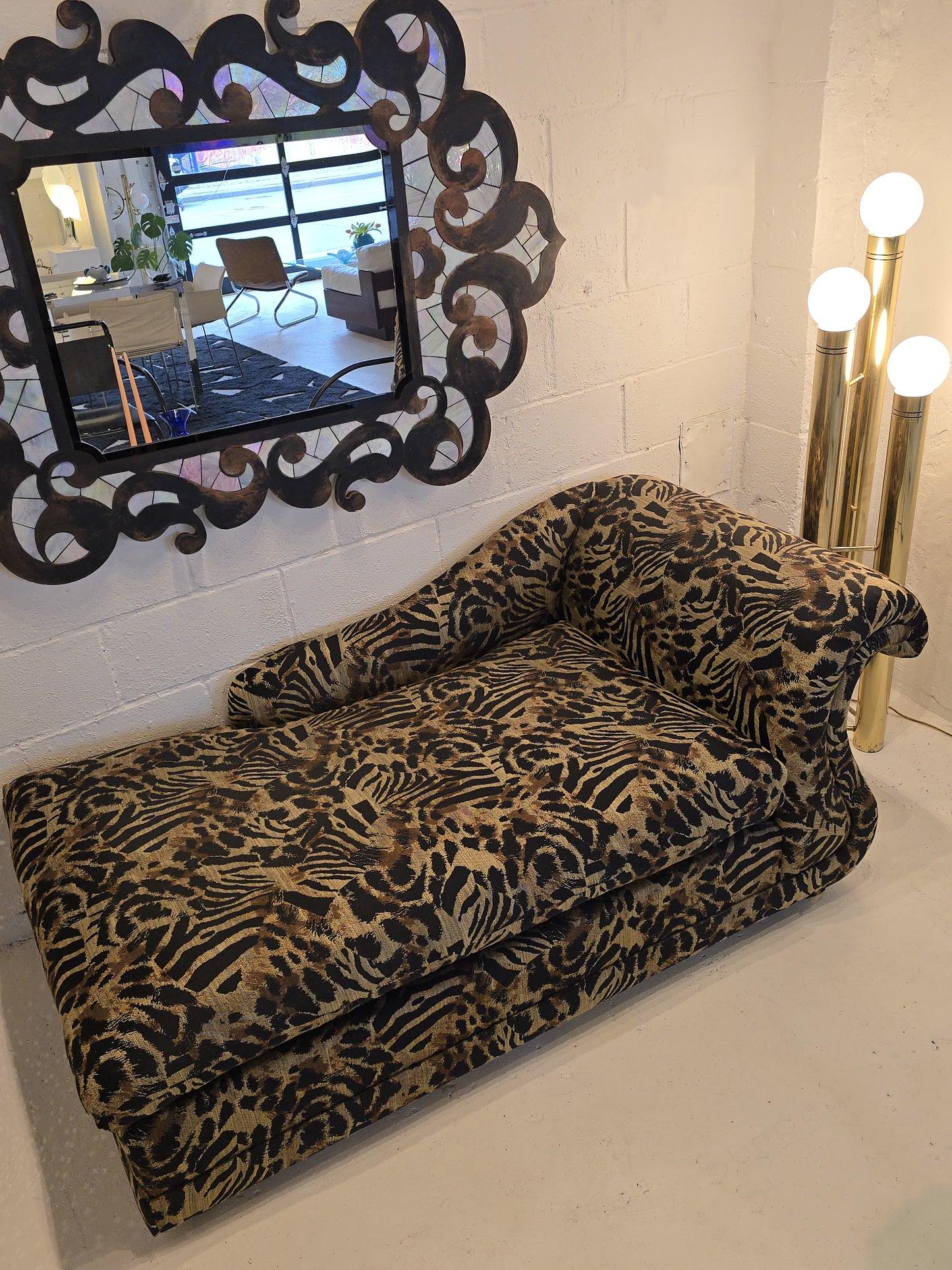Cheetah Print Chaise