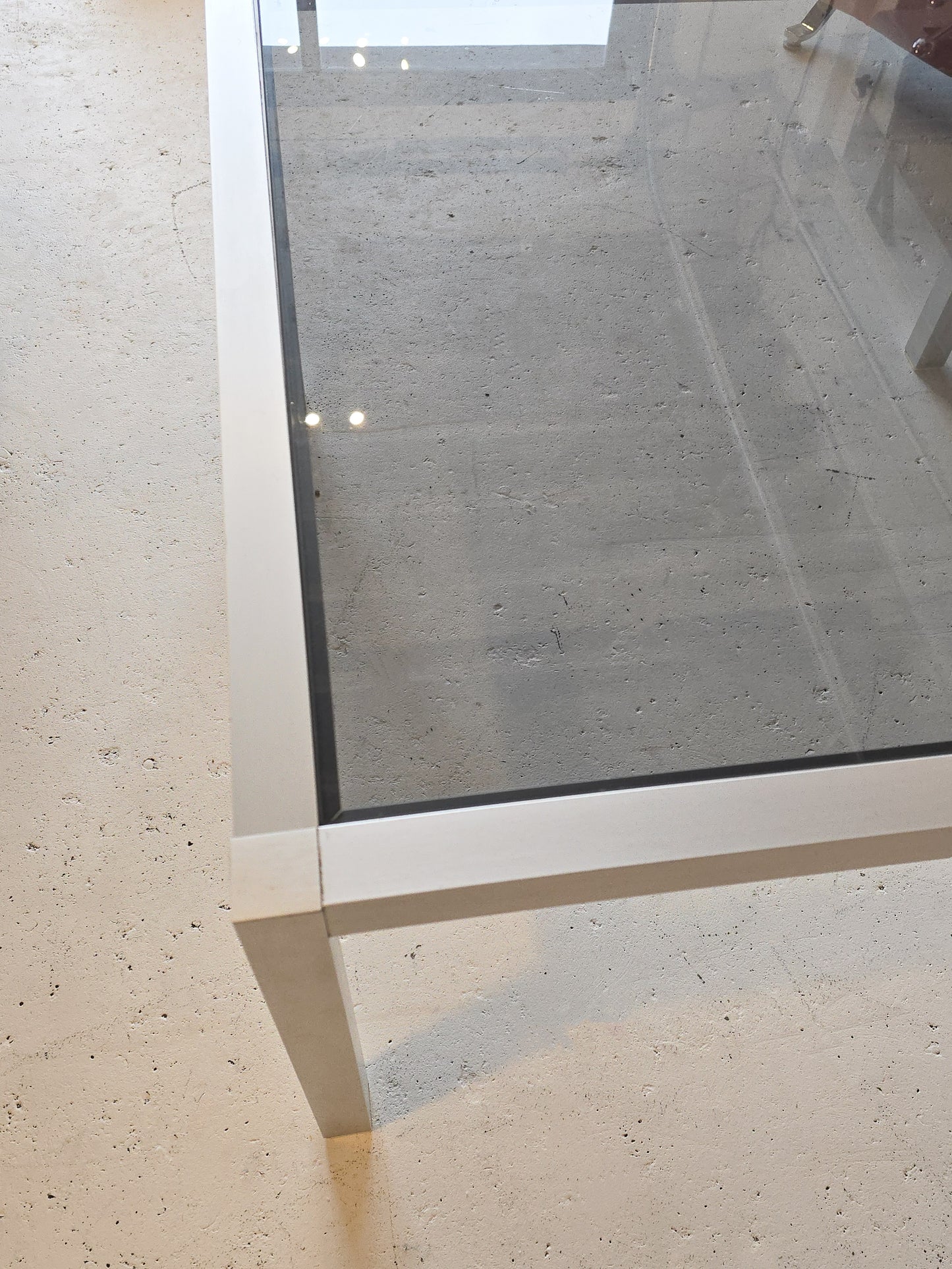 Metal and Tinted Glass Table