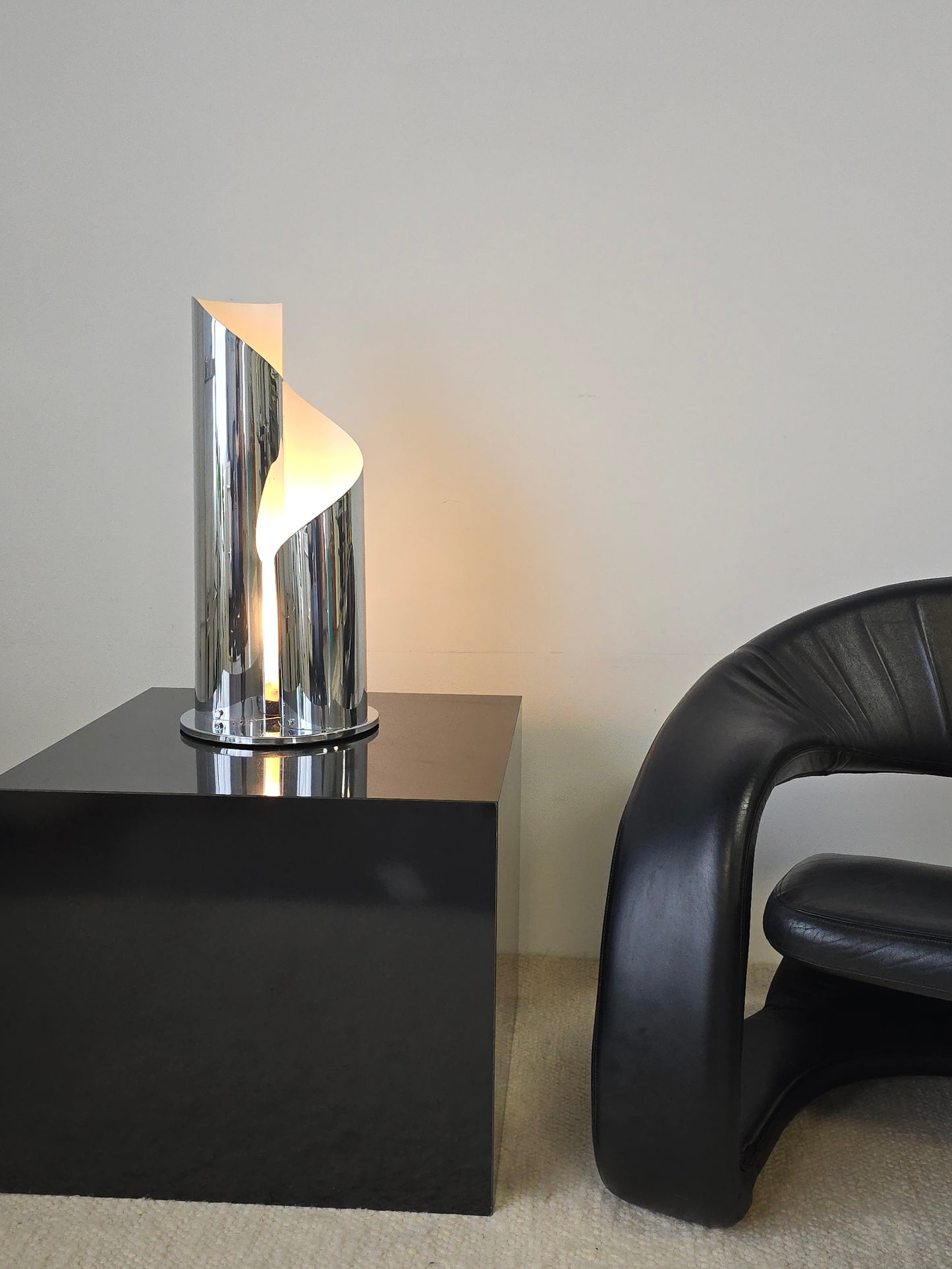 Sculptural Sheet of Metal Table Lamp