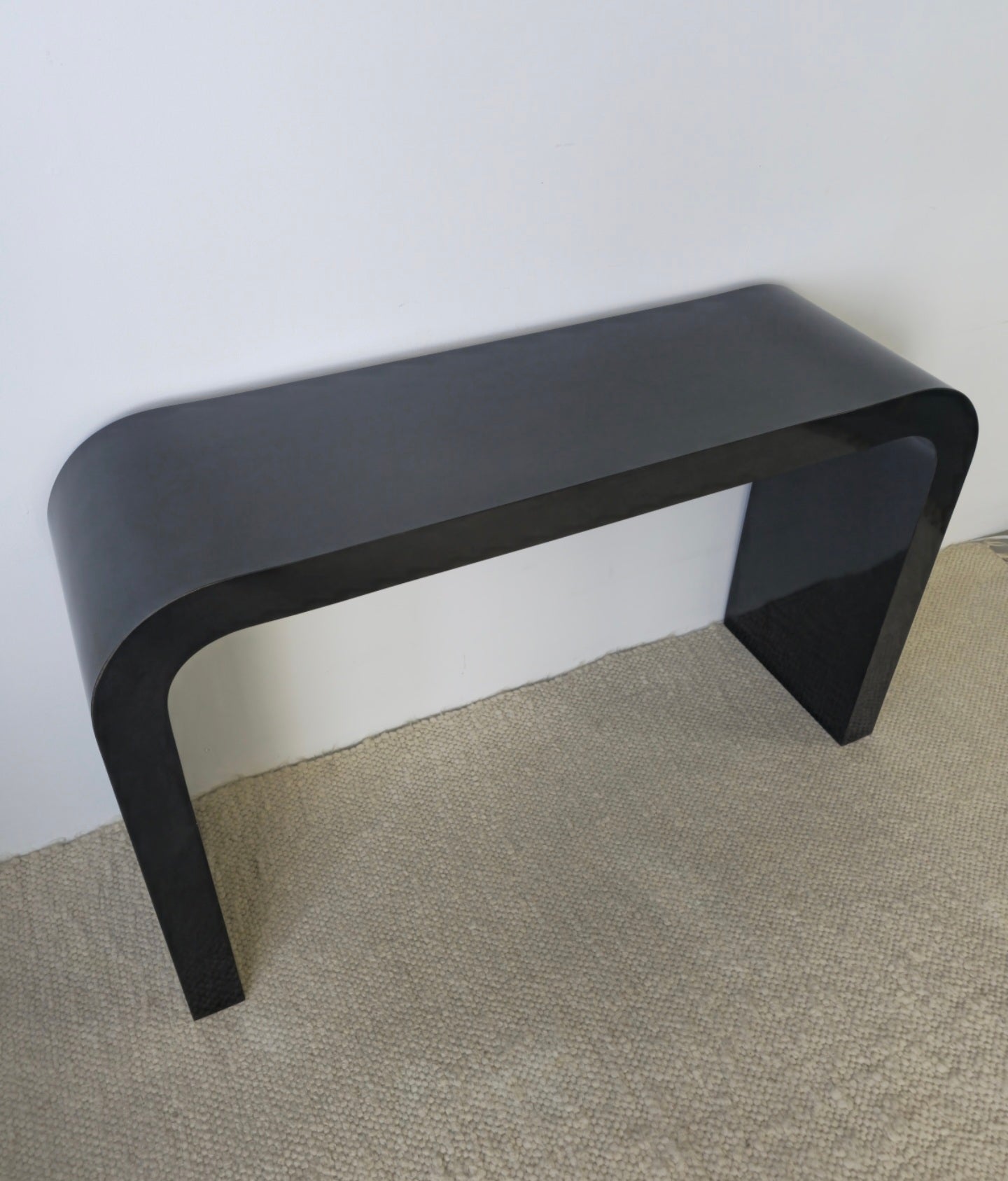 Black Lacquered Waterfall Table