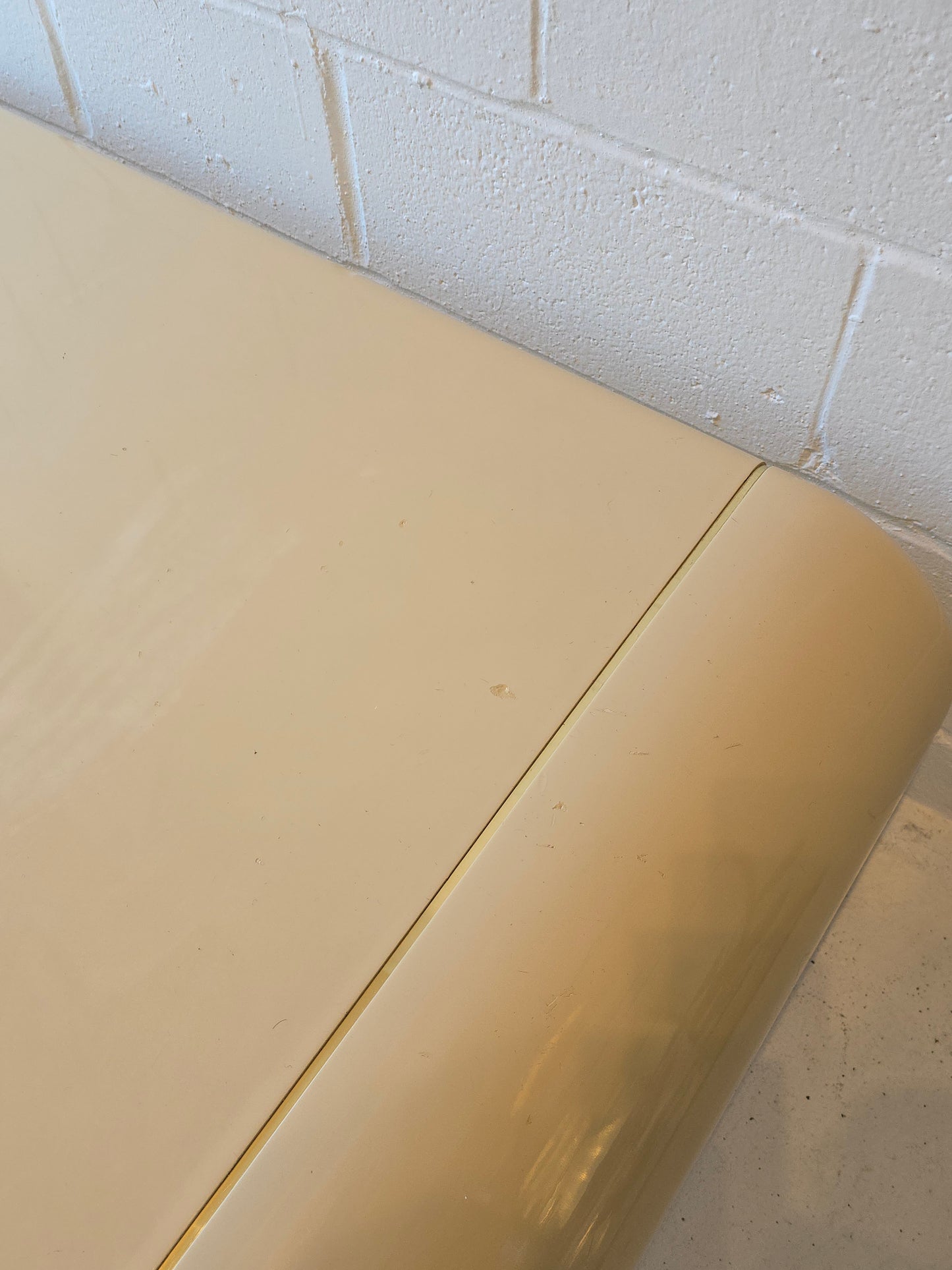 Cream Lacquered Waterfall Coffee Table