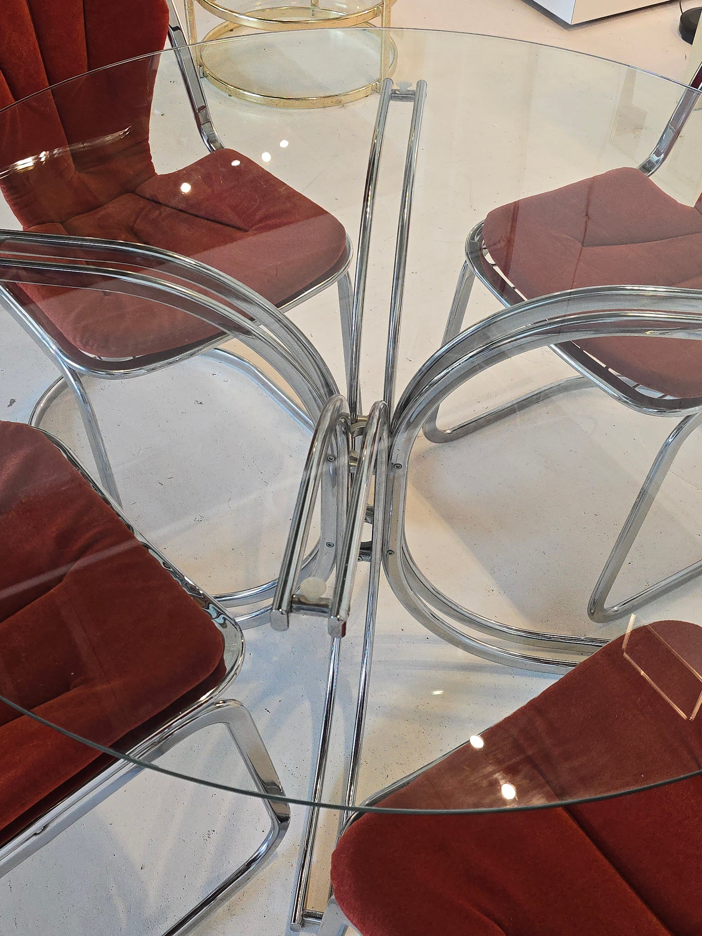 1970s Chrome Dining Set