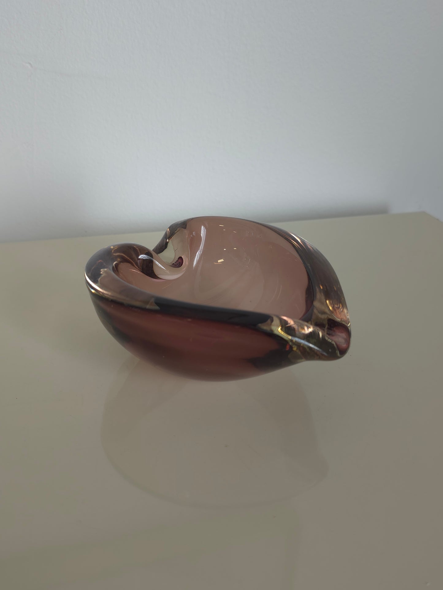 Heart Shaped Glass Dish Ashtray