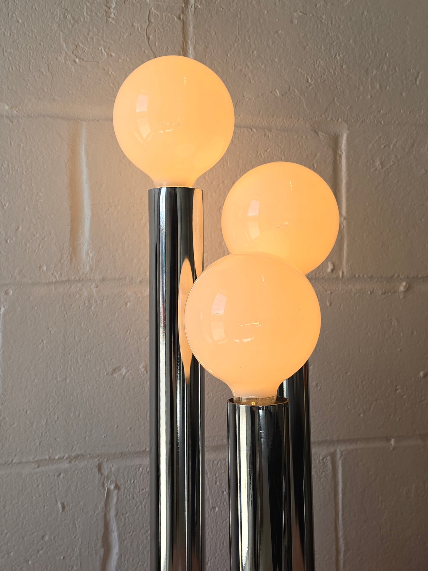 Chrome Tubular Table Lamp