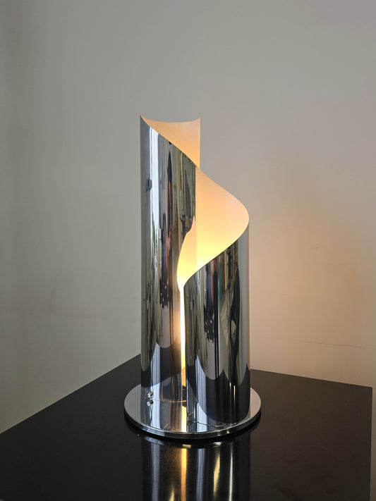 Sculptural Sheet of Metal Table Lamp