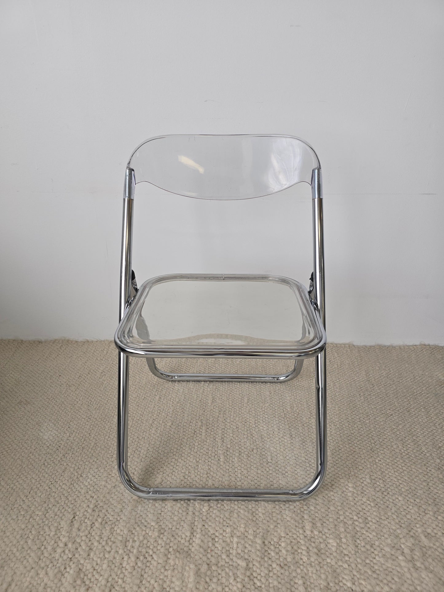 Lucite and Chrome Folding Chair