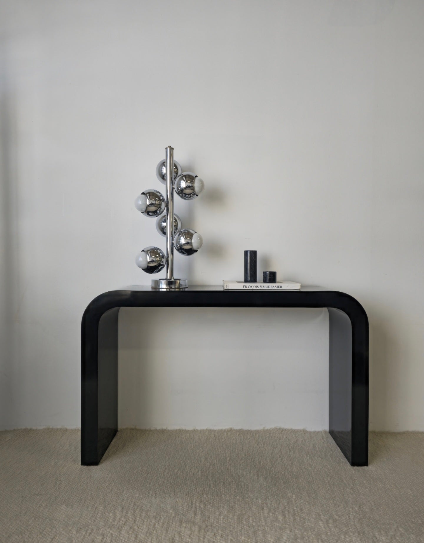 Black Lacquered Waterfall Table