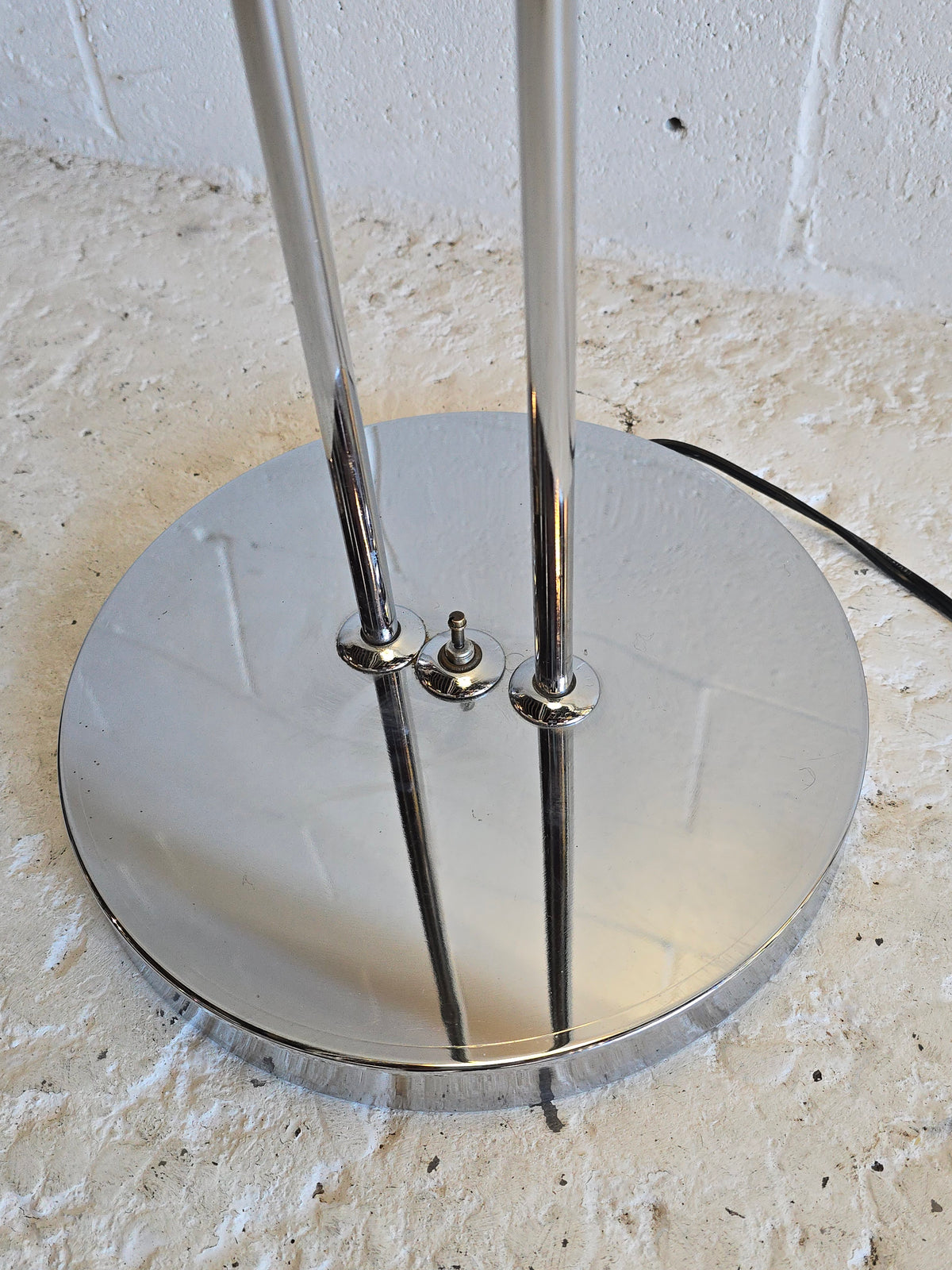 Unique 1970s Chrome and Fiberglass Floor Lamp