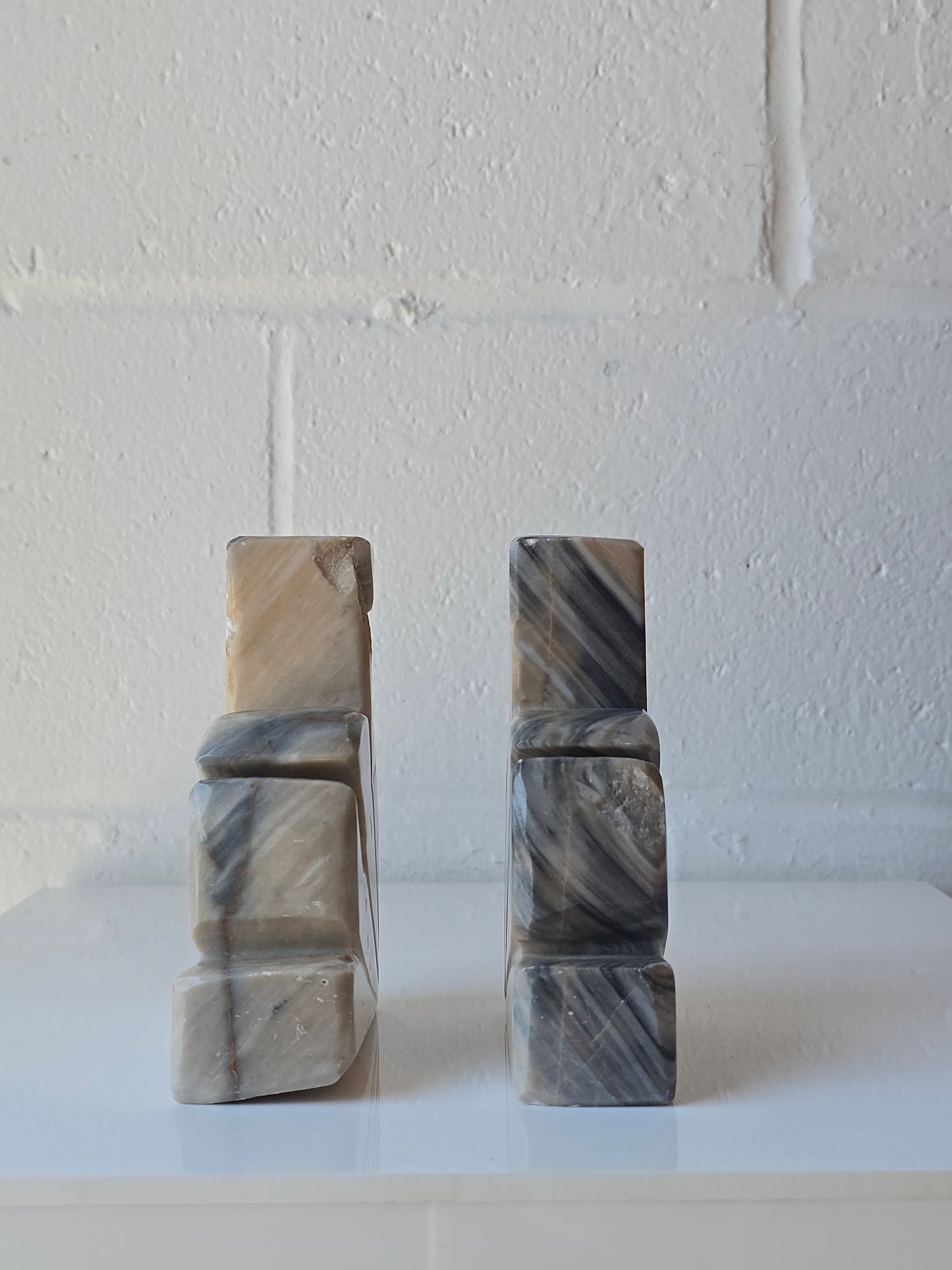 Lilly Marble Bookends