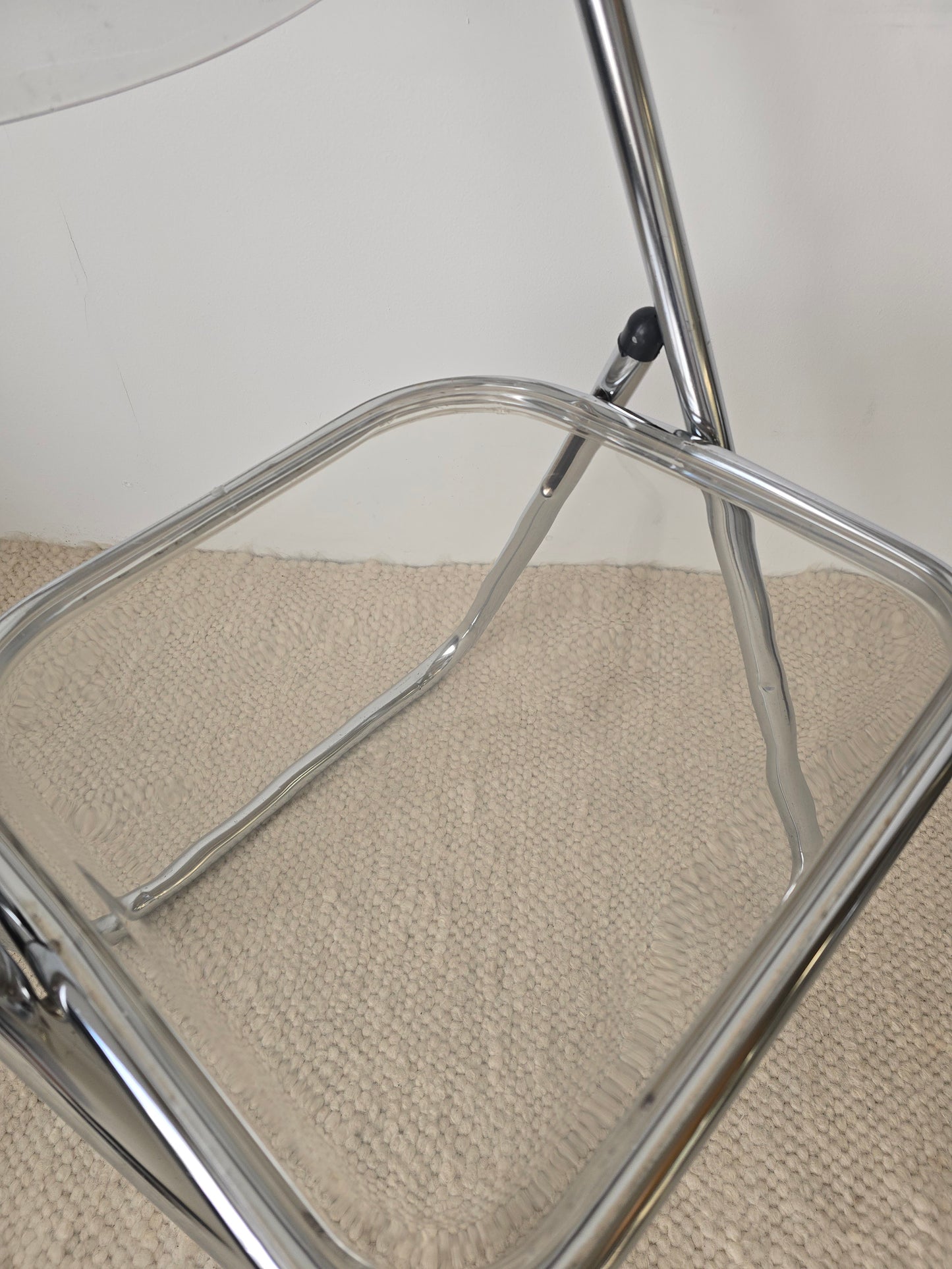 Lucite and Chrome Folding Chair