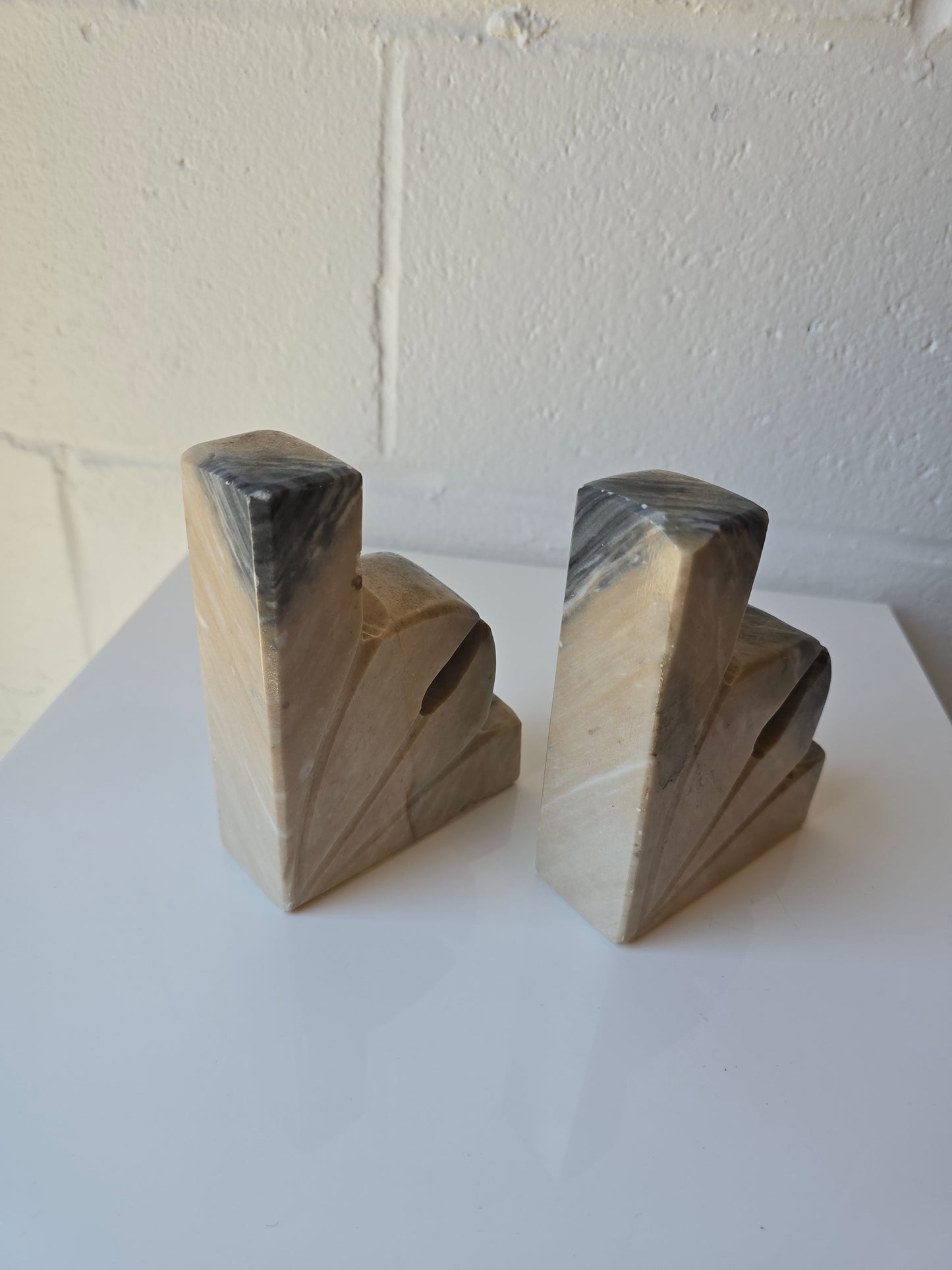 Lilly Marble Bookends