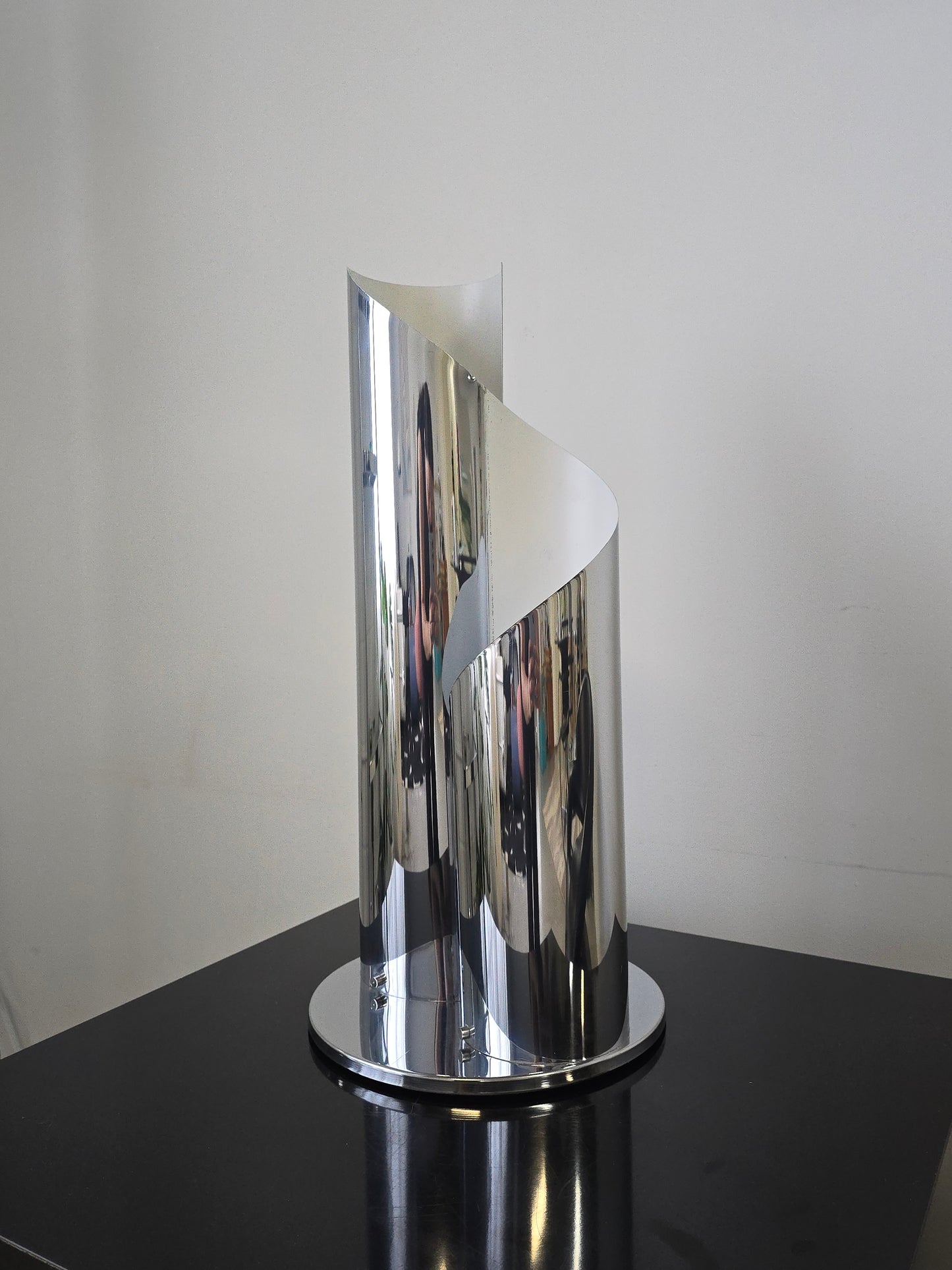 Sculptural Sheet of Metal Table Lamp