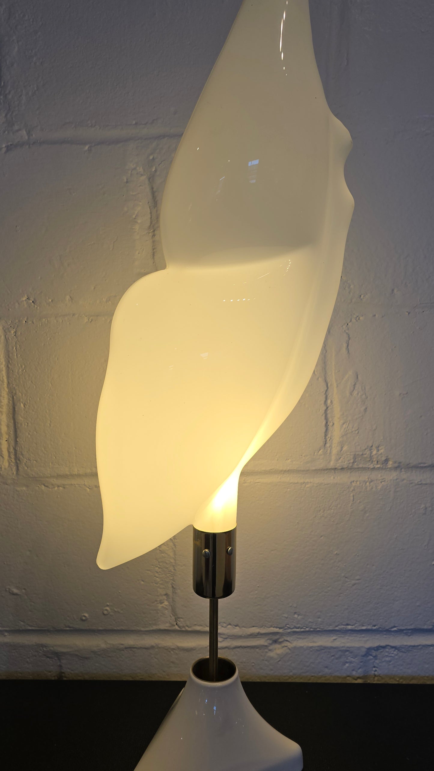 Acrylic Shell Shaped Lamp Attr to Rougier