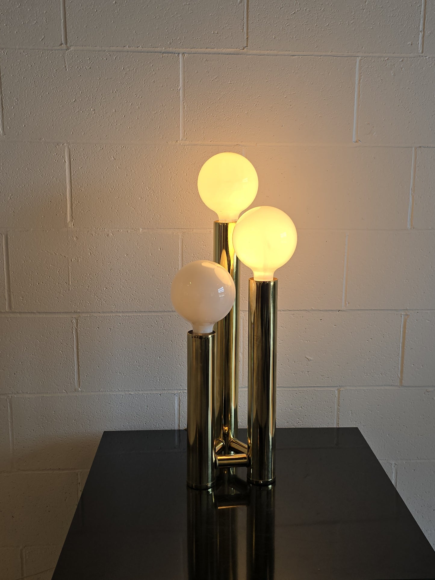 Three Tier Brass Table Lamp