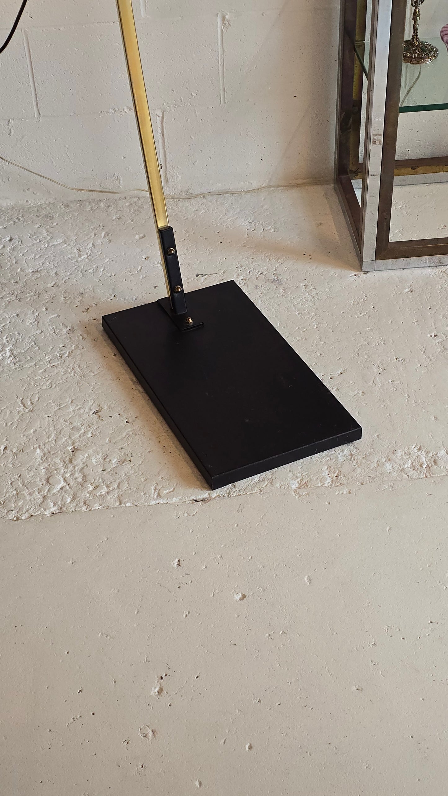 Brass Adjustable Arc Floor Lamp