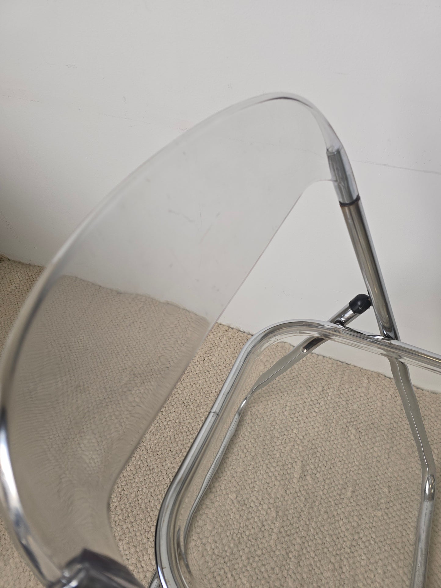Lucite and Chrome Folding Chair
