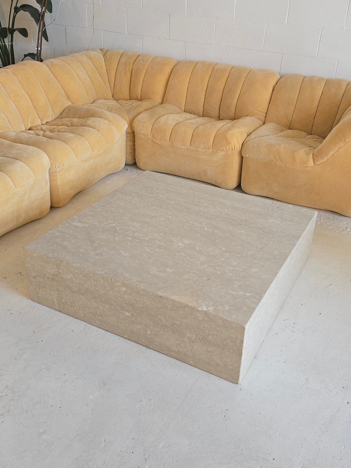 Crema Marfil Marble Coffee Table