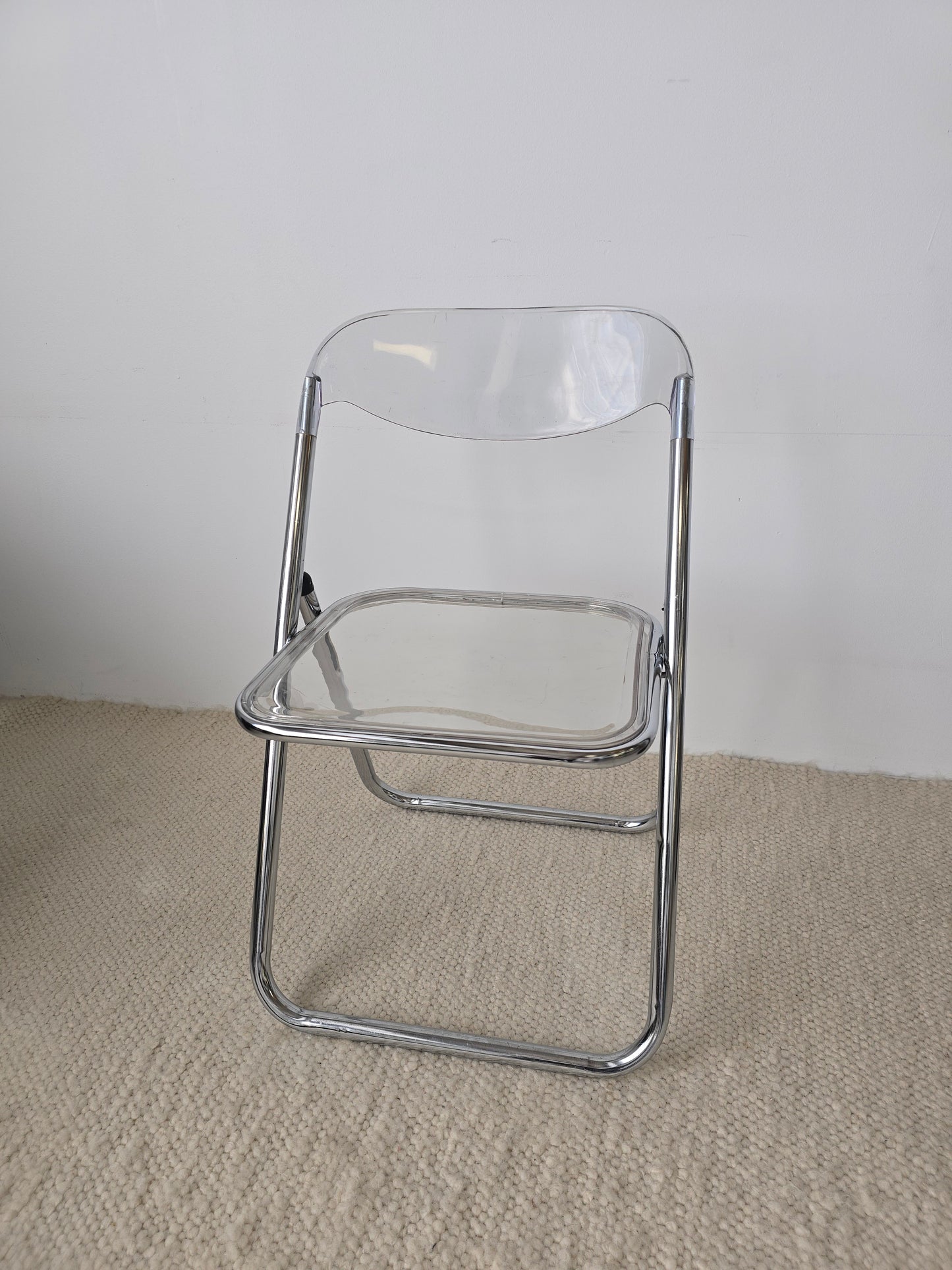 Lucite and Chrome Folding Chair