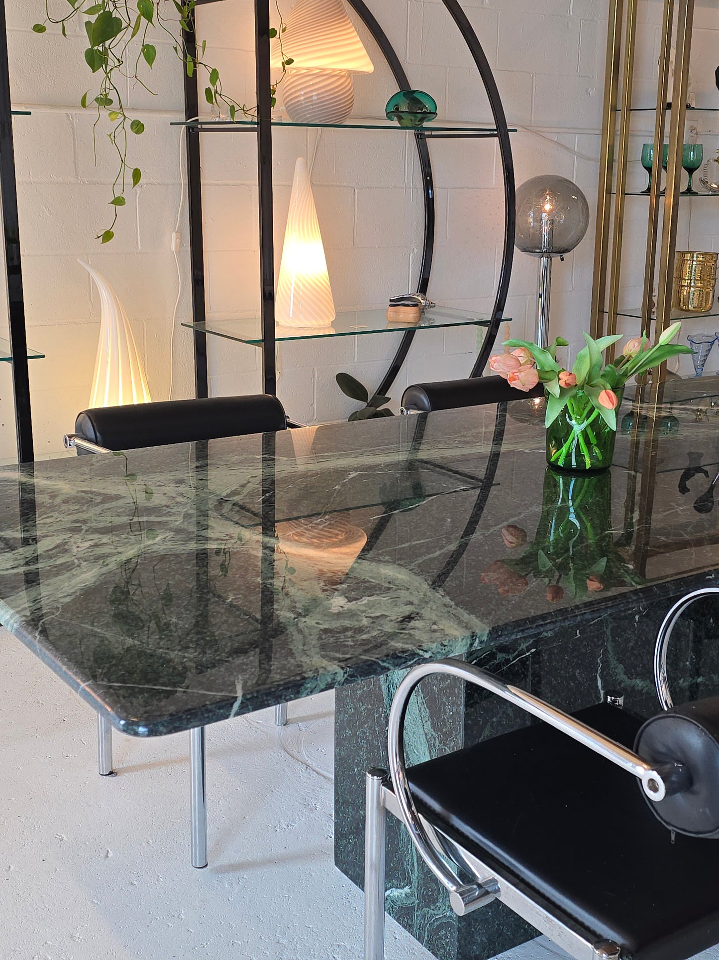 Verdi Alpi Marble Dining Table