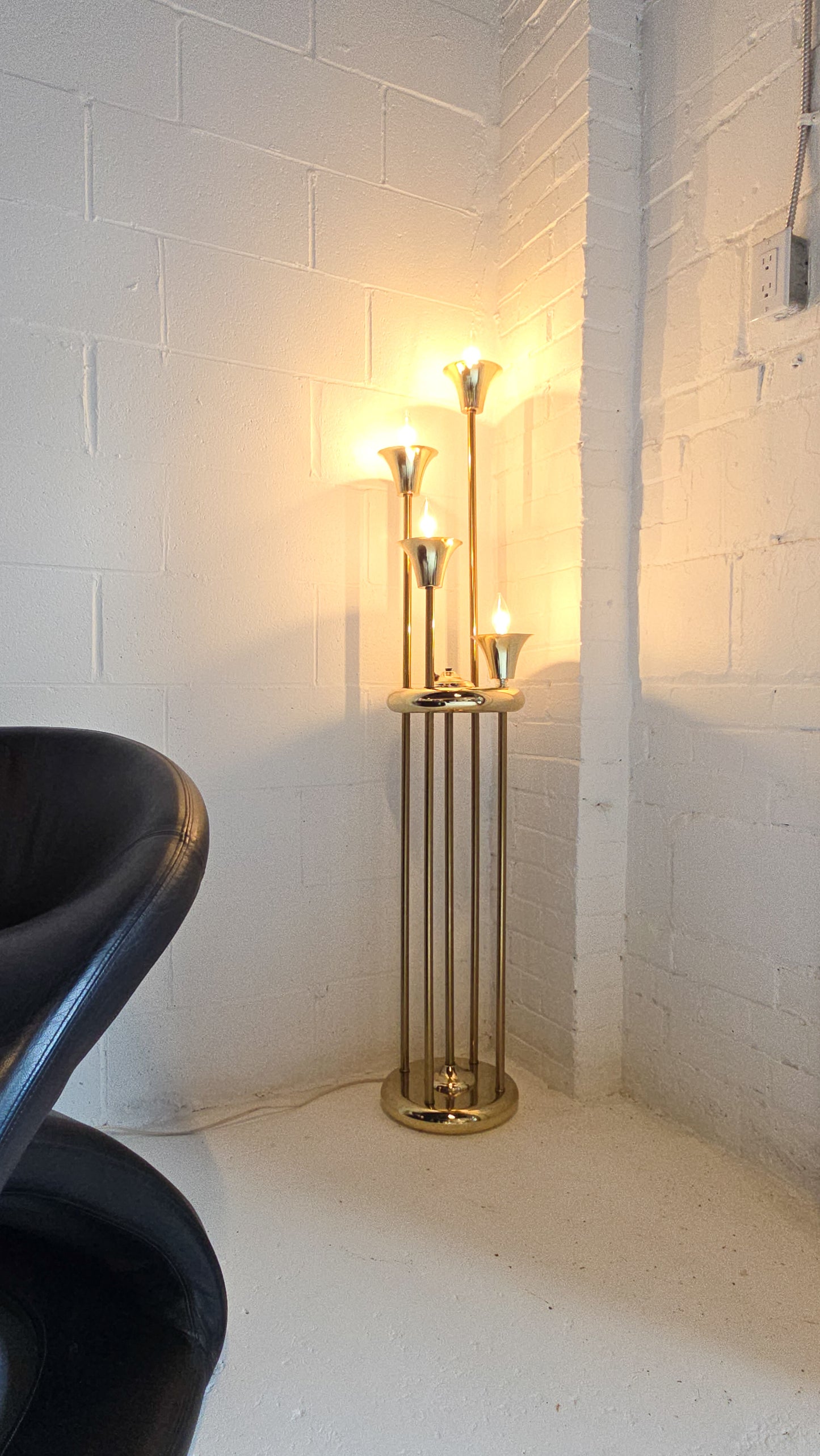 Brass Candelabra Floor Lamp