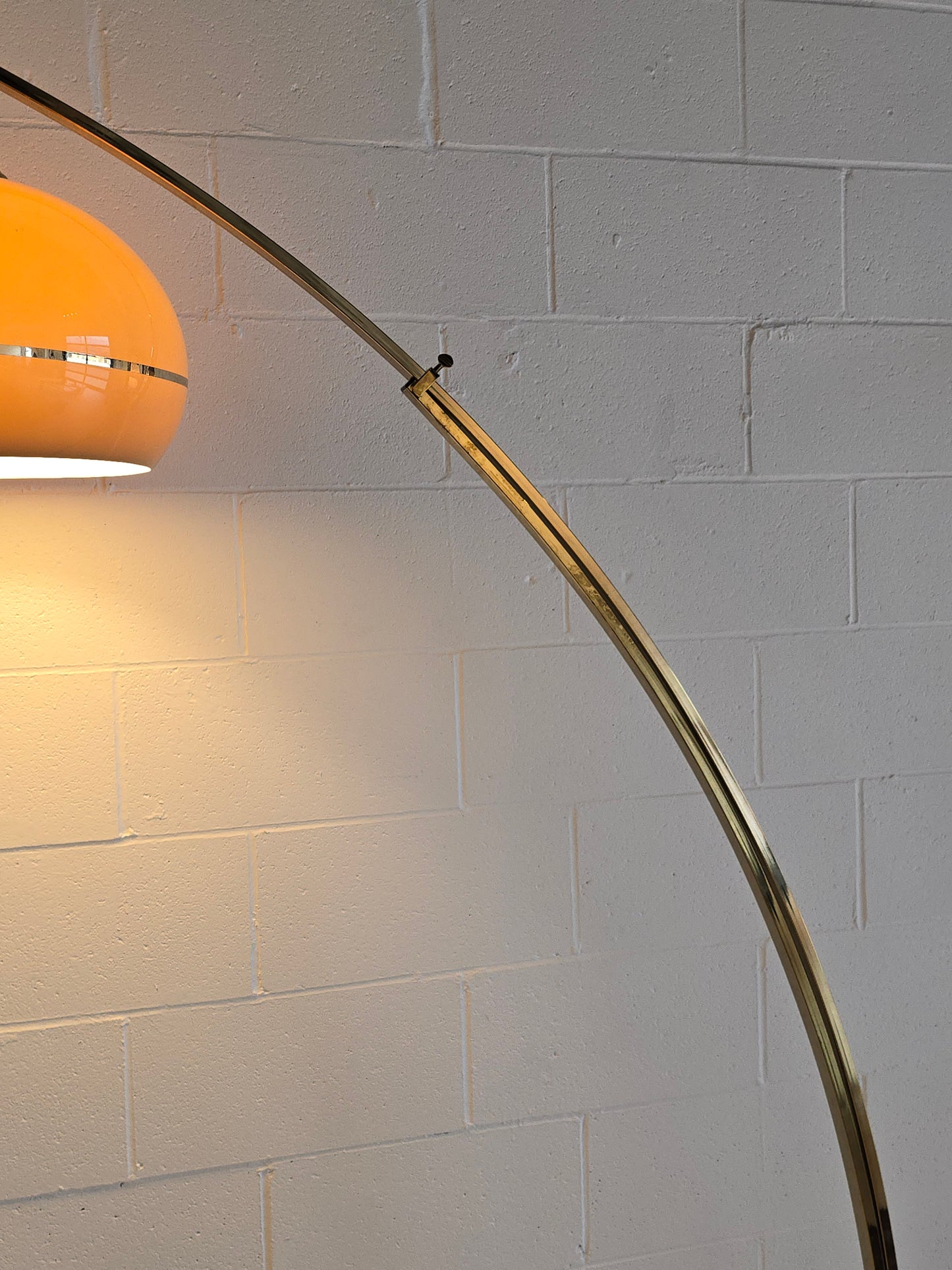 Brass and Acrylic Arc Floor Lamp