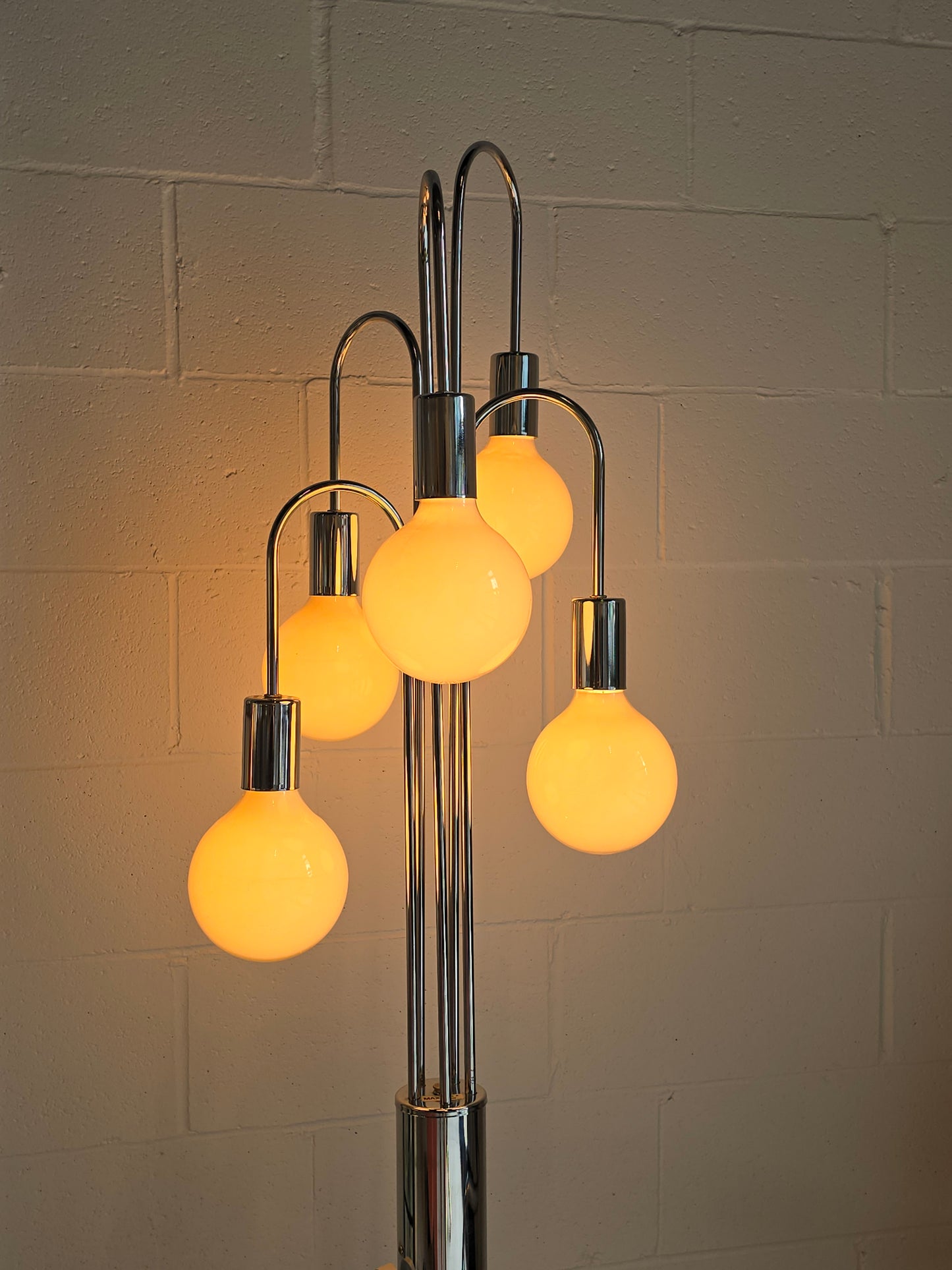Waterfall Chrome Floor Lamp