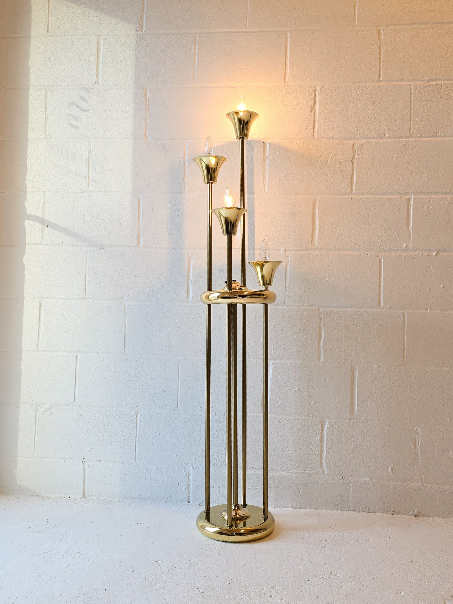 Brass Candelabra Floor Lamp