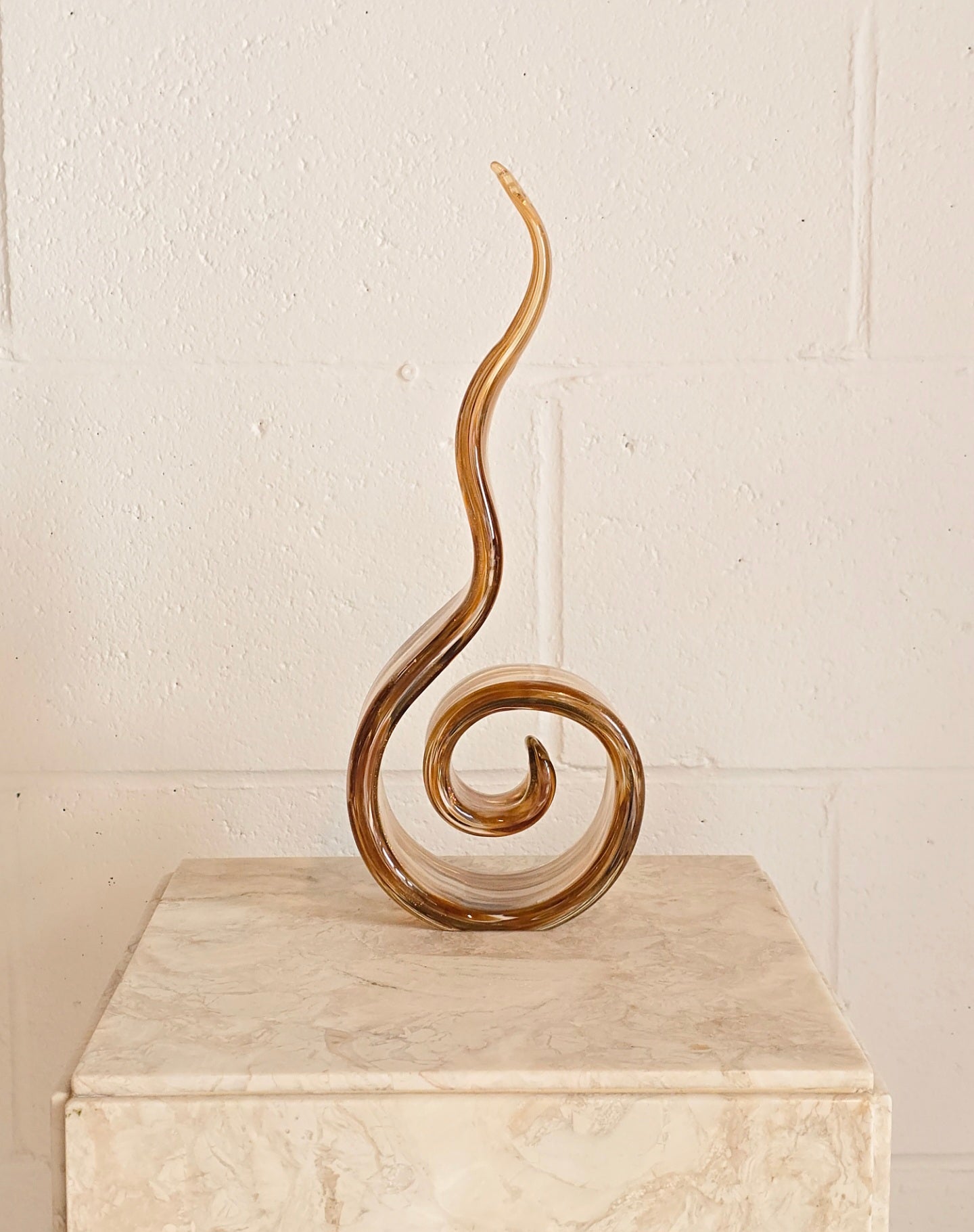 Art Glass Swirl Sculpture Decor